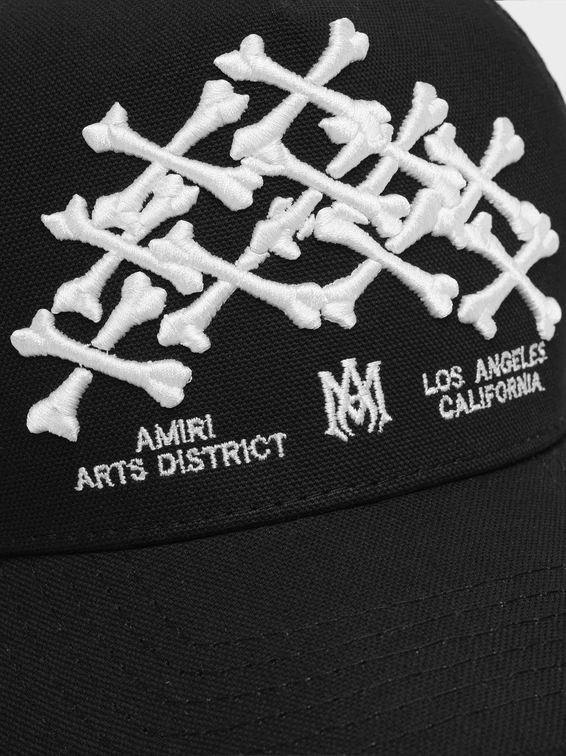 BONES STACKED TRUCKER HAT - Black