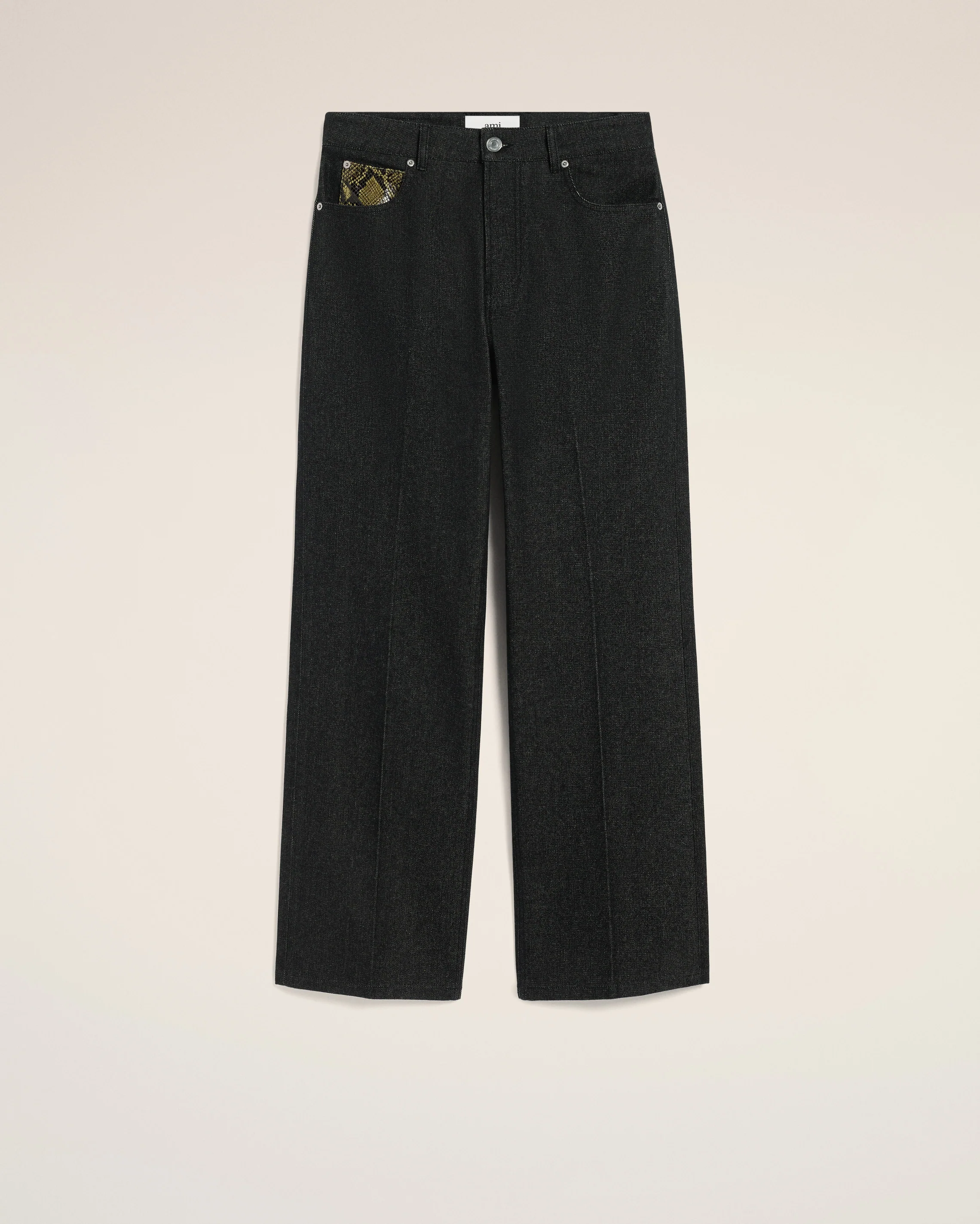 Black Cotton Large Fit Jeans