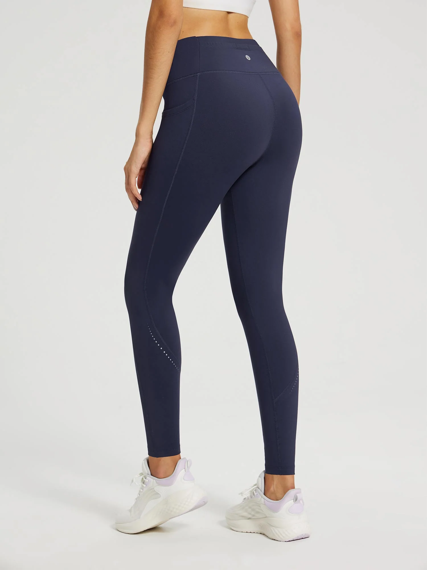 Laureate Zipper Pockets Fleece Lined Leggings