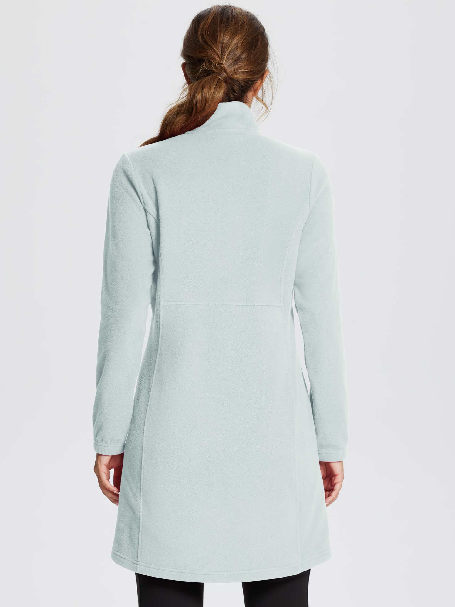 Long-Sleeve Quarter Zip Thermal Tunic Dress