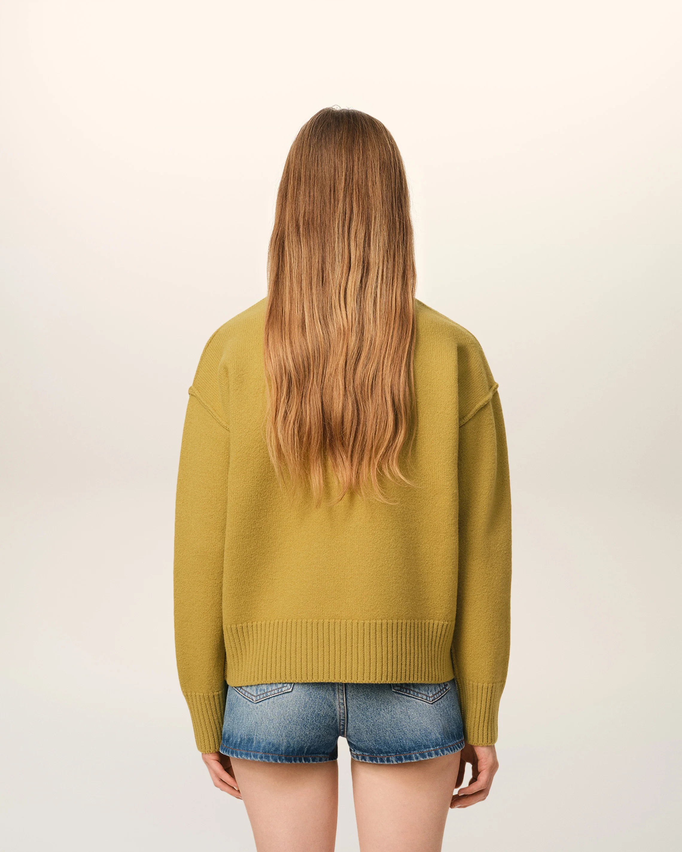 Mustard Wool Ami de Coeur Polo