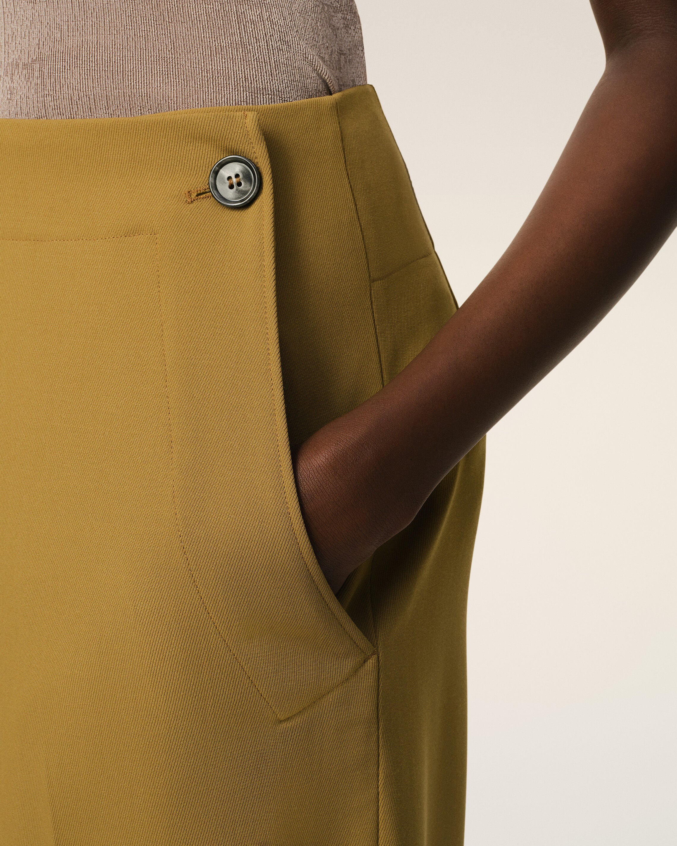 Mustard Wool Sailor Trousers