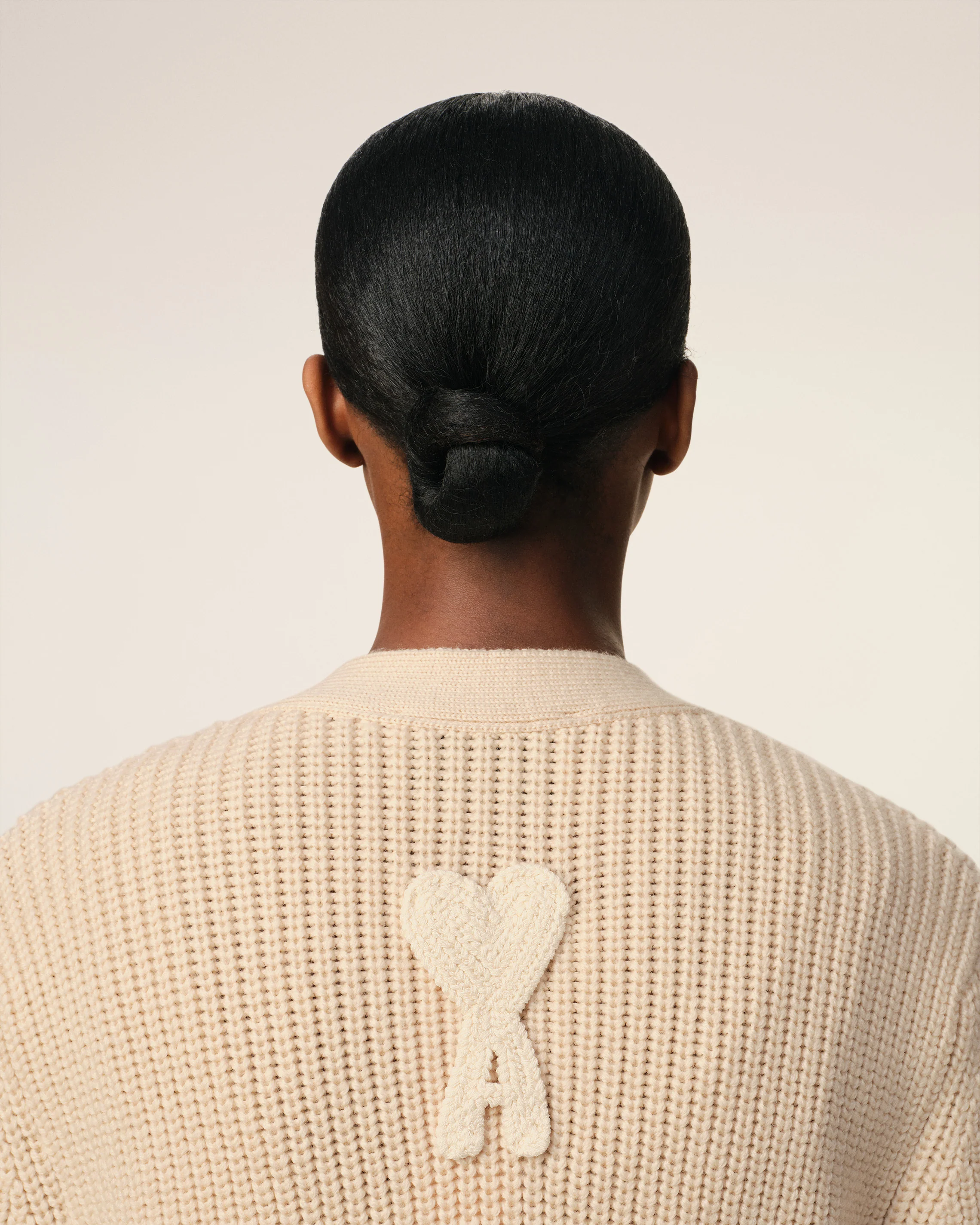 Beige Wool Ribbed Sweater