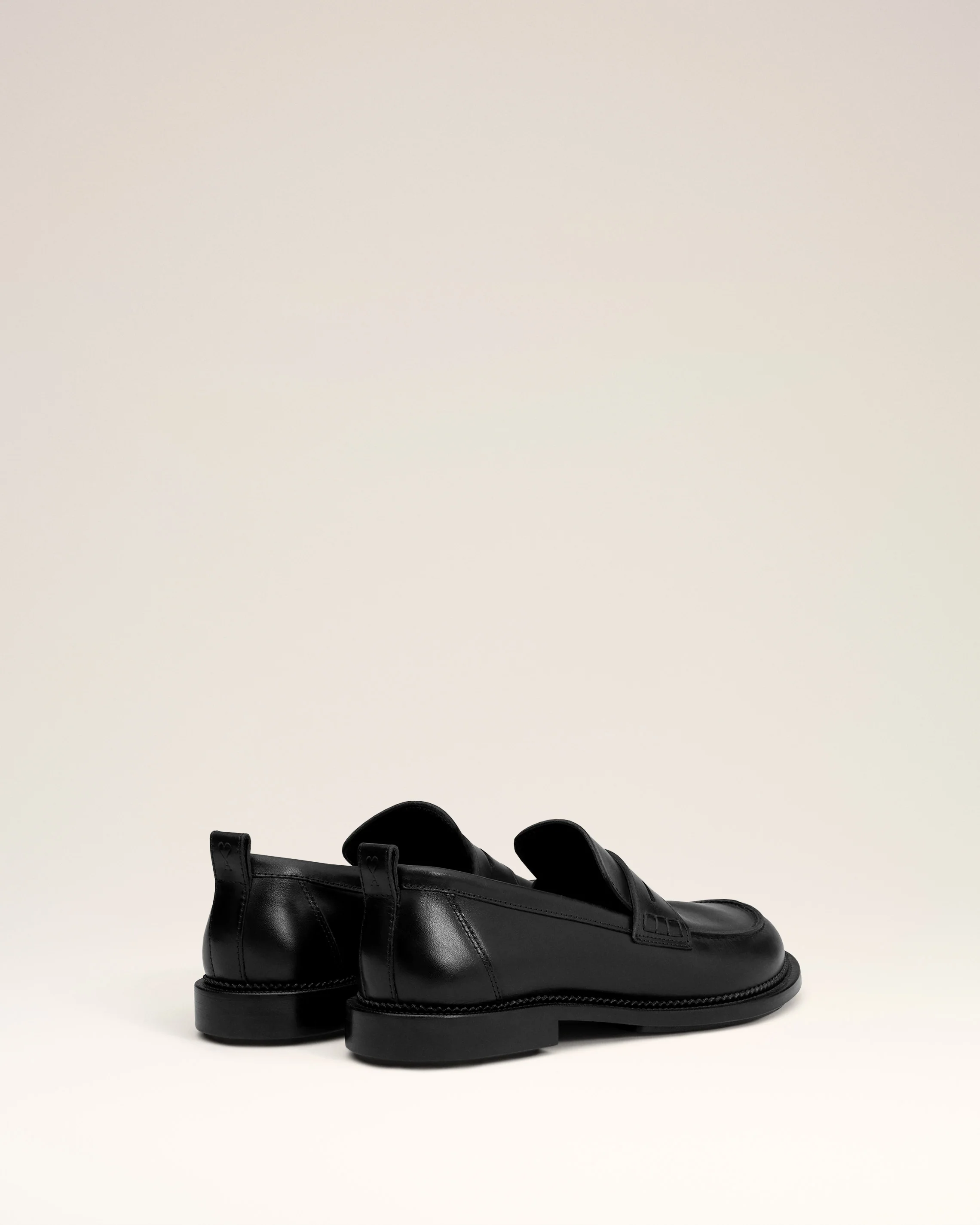 Black Leather Anatomical Toe Loafers