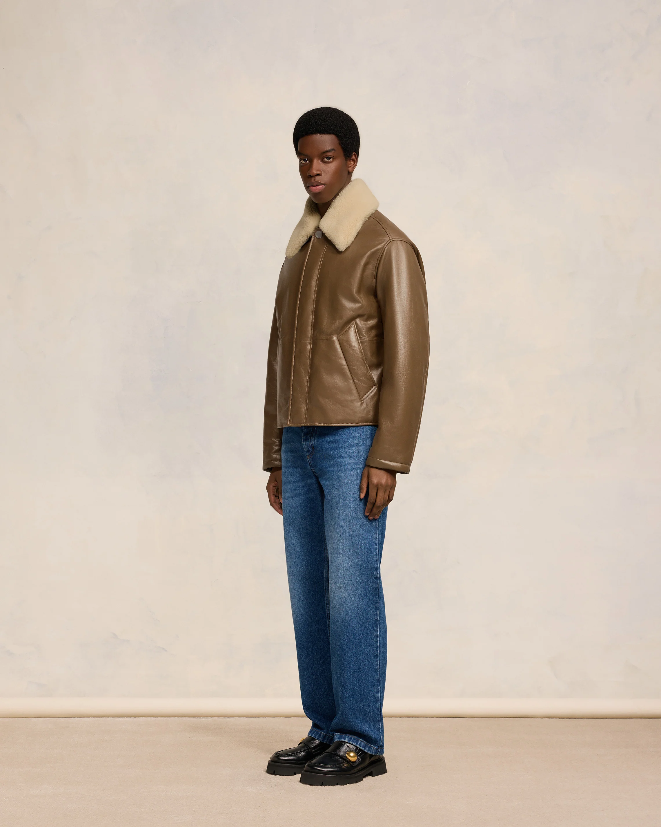 Leather Padded Jacket