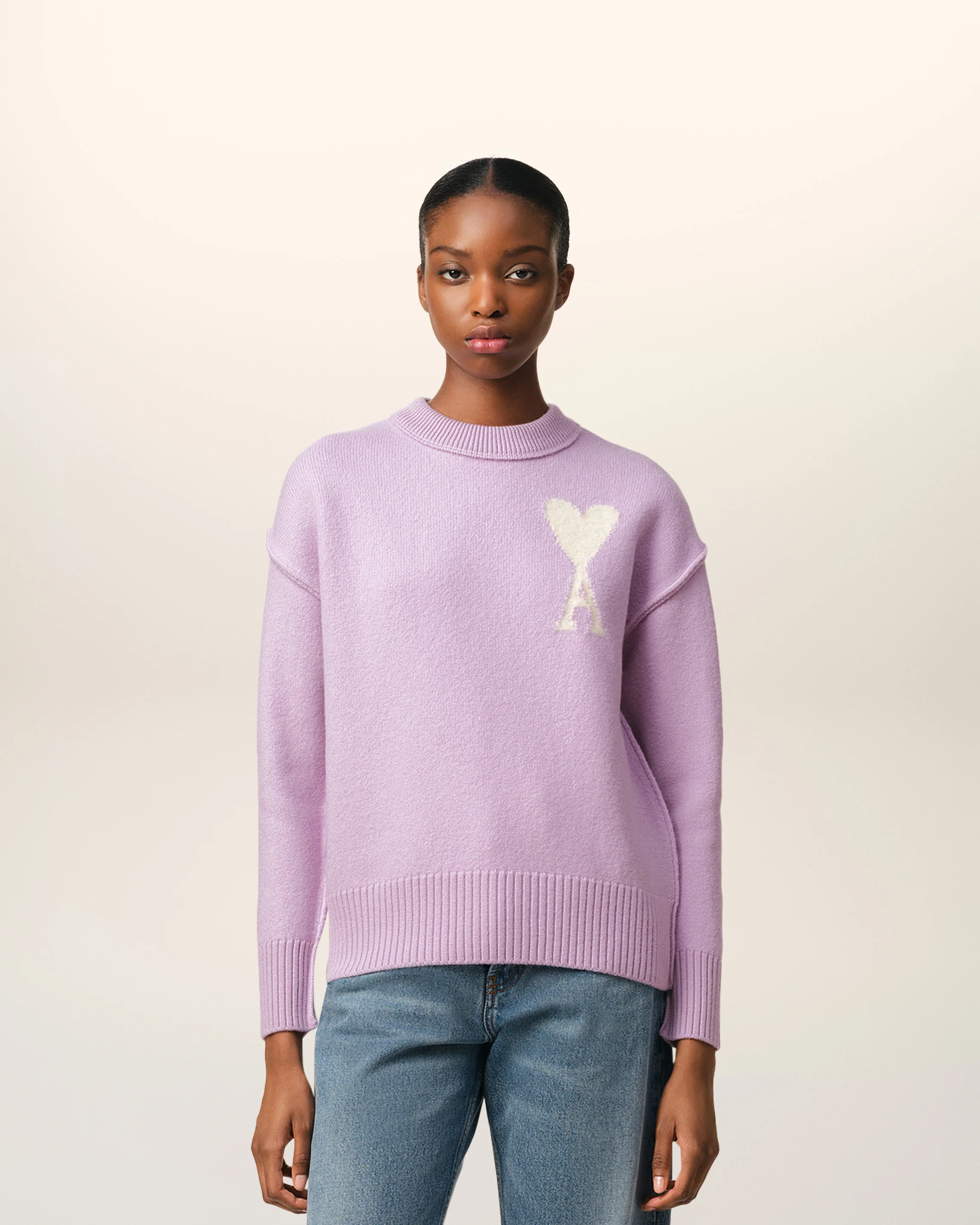 Purple Wool Ami de Coeur Sweater