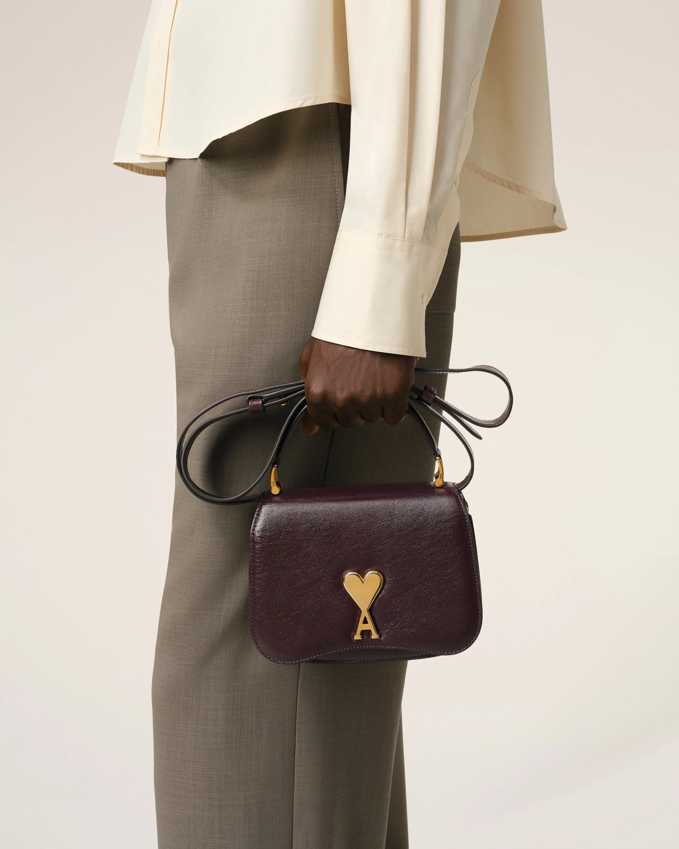 Burgundy Leather Top Handle Paris Paris Bag