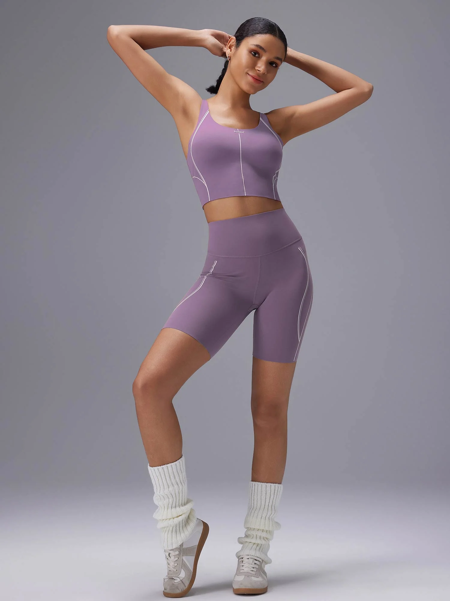 Freeleaf 8 High Rise Stripe Print Shorts