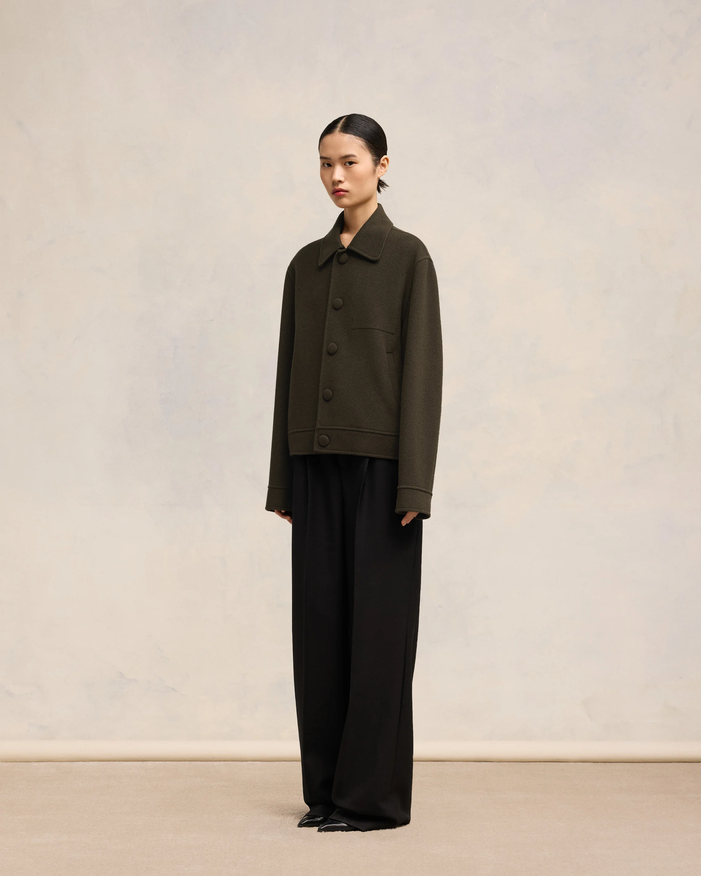 Boxy Buttoned Jacket