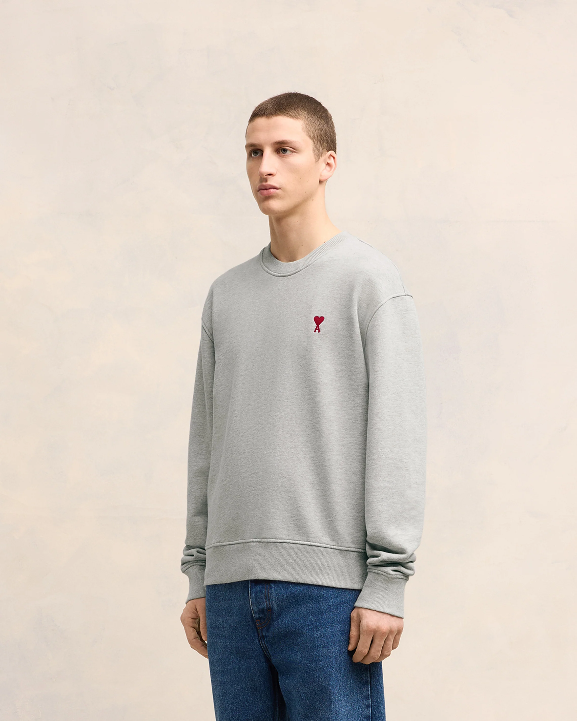 Grey Cotton Ami de Coeur Sweatshirt