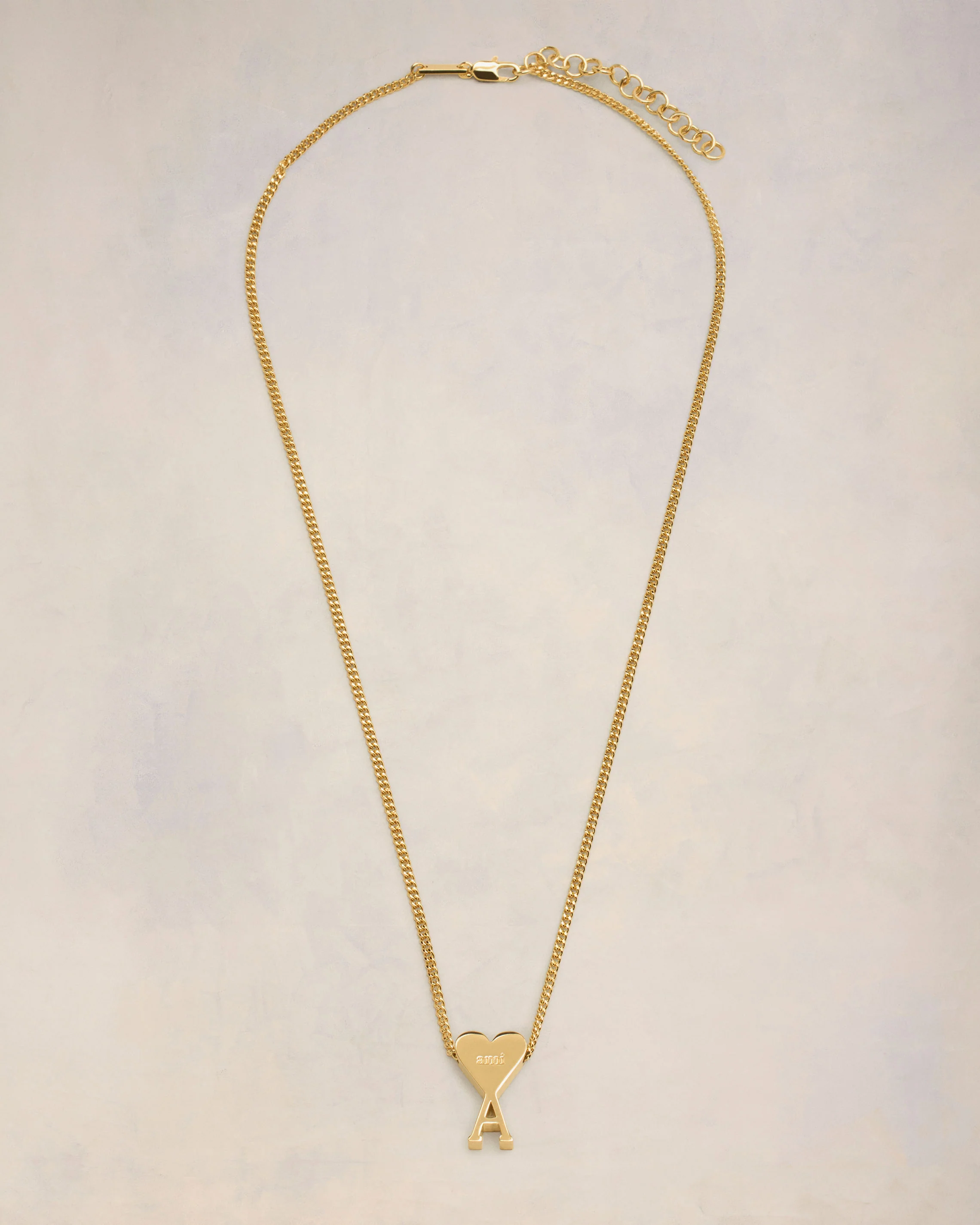 Gold Brass Ami de Coeur Pendant Necklace