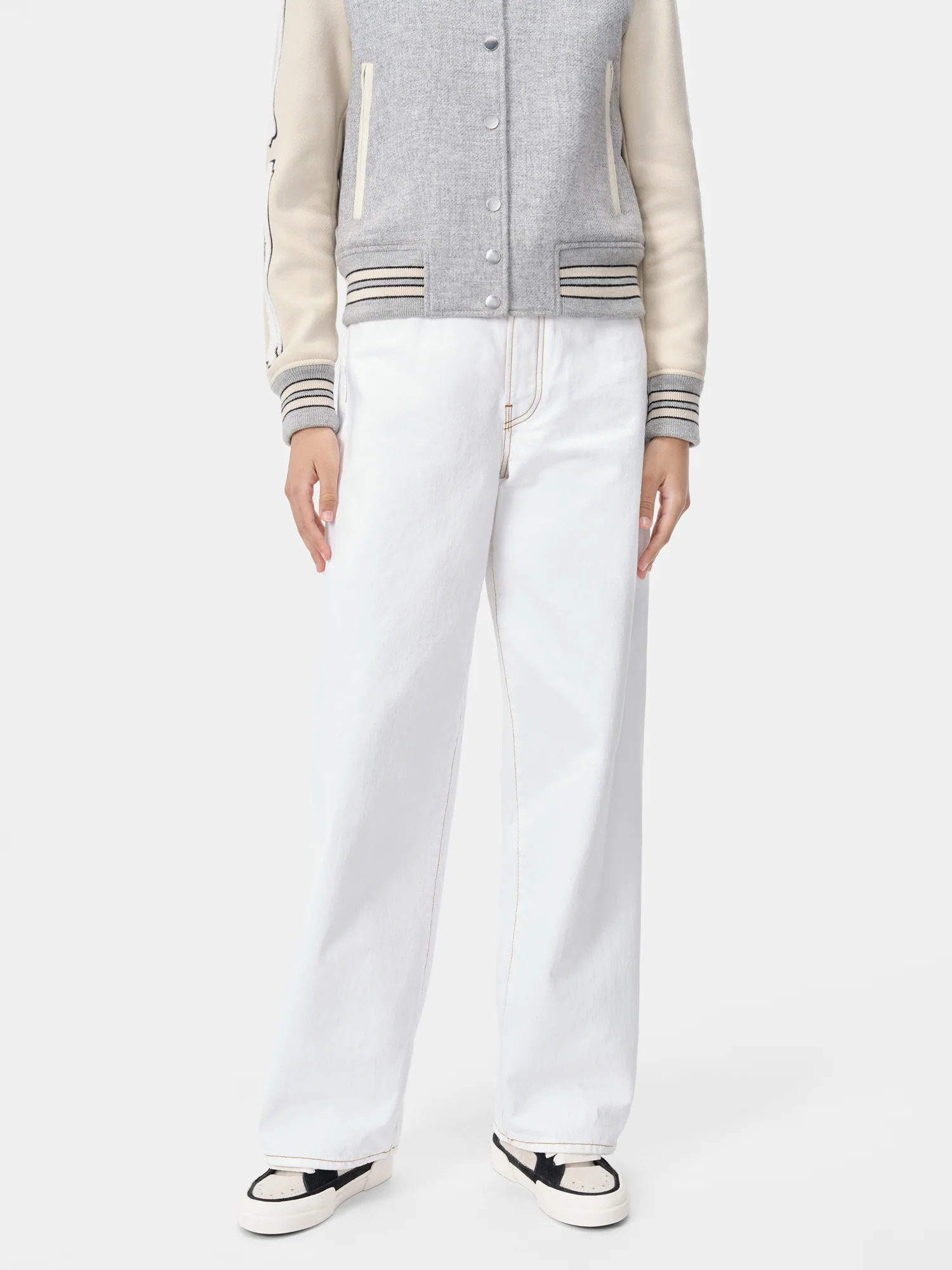 WOMEN - WOMEN'S WIDE STRAIGHT JEAN - White