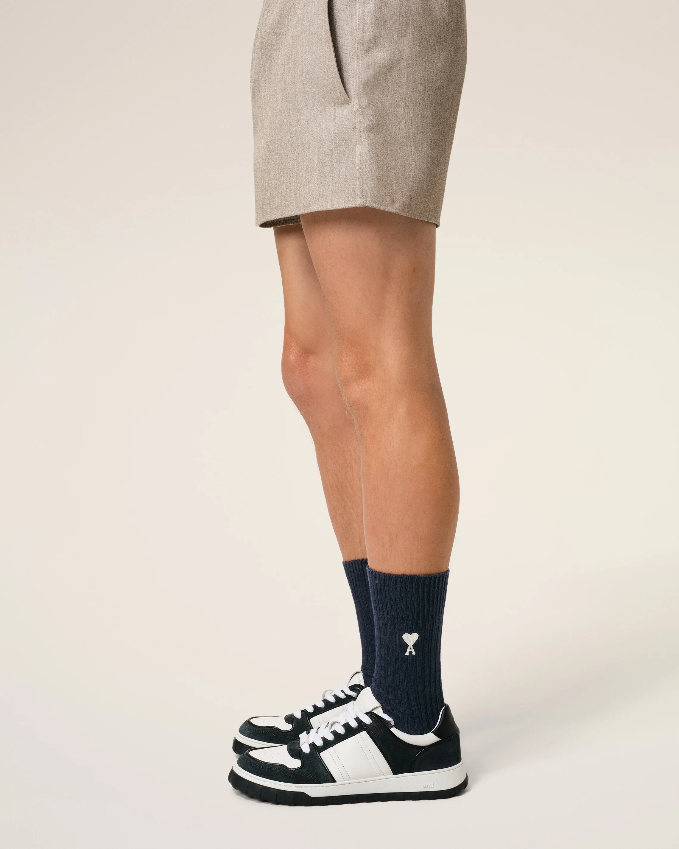 Navy Blended Cotton Ami de Coeur Socks