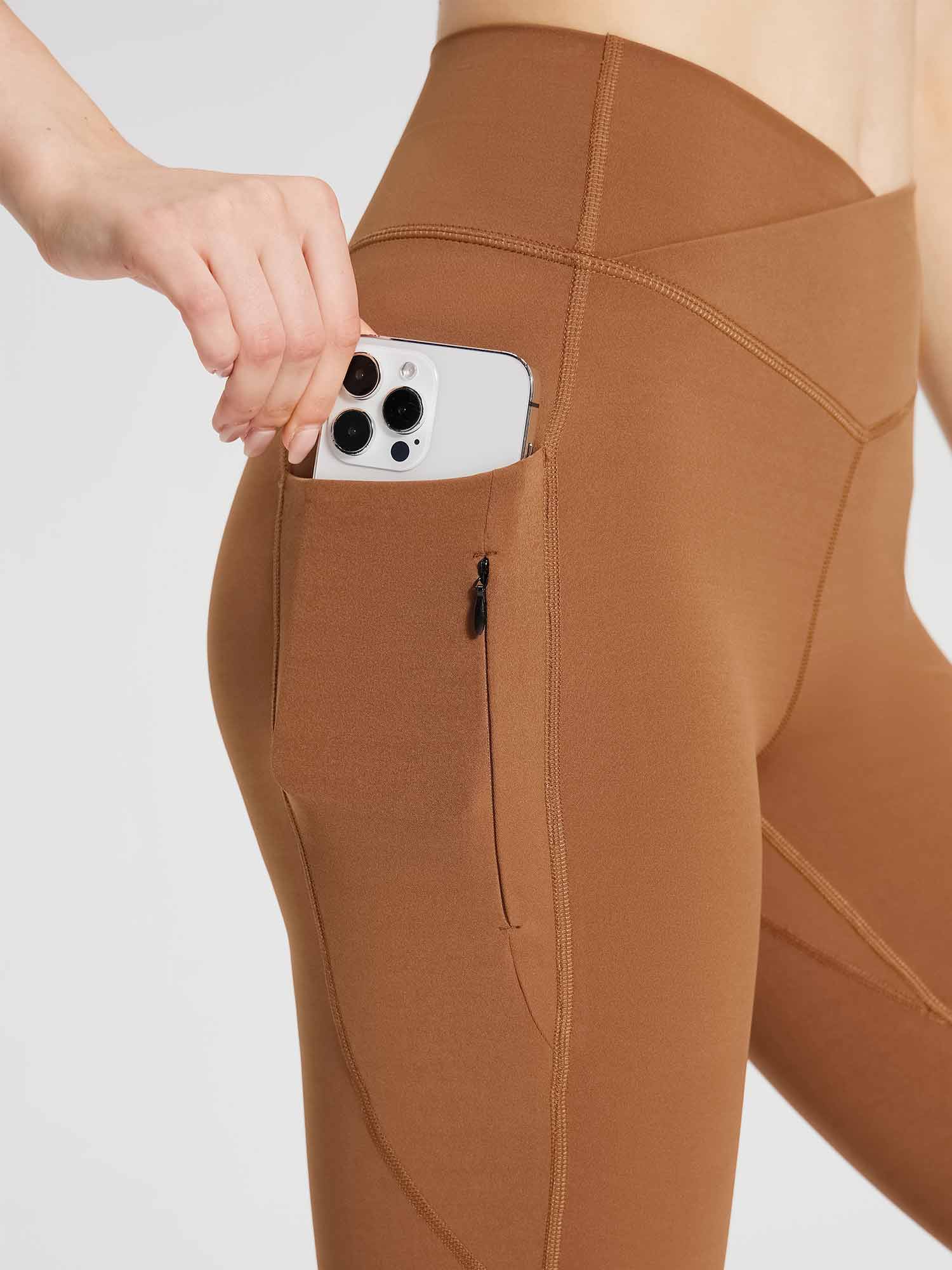 Lycra Cross-Waist Zippered Flared Pants