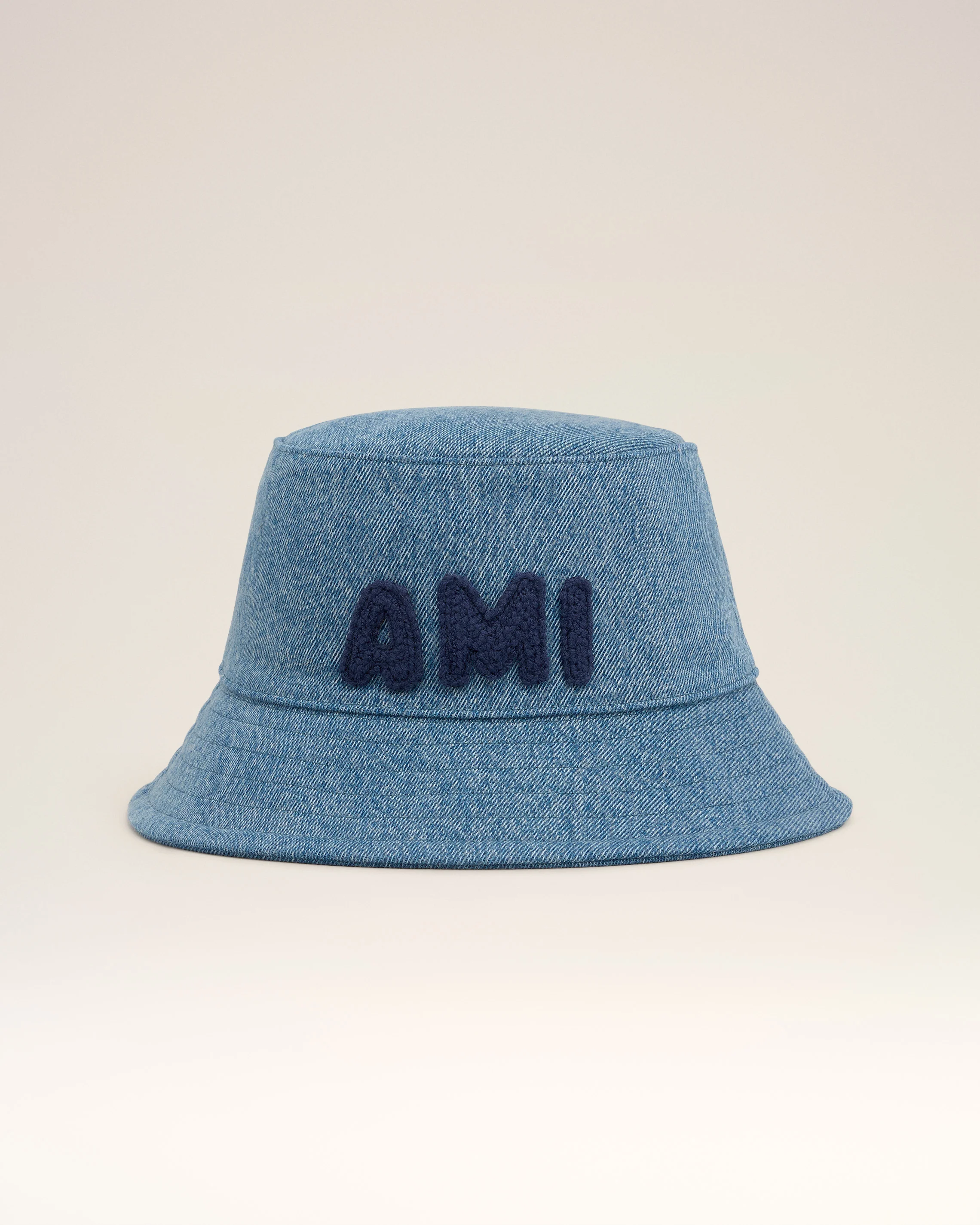 Blue Cotton Ami Paris Patch Bucket Hat