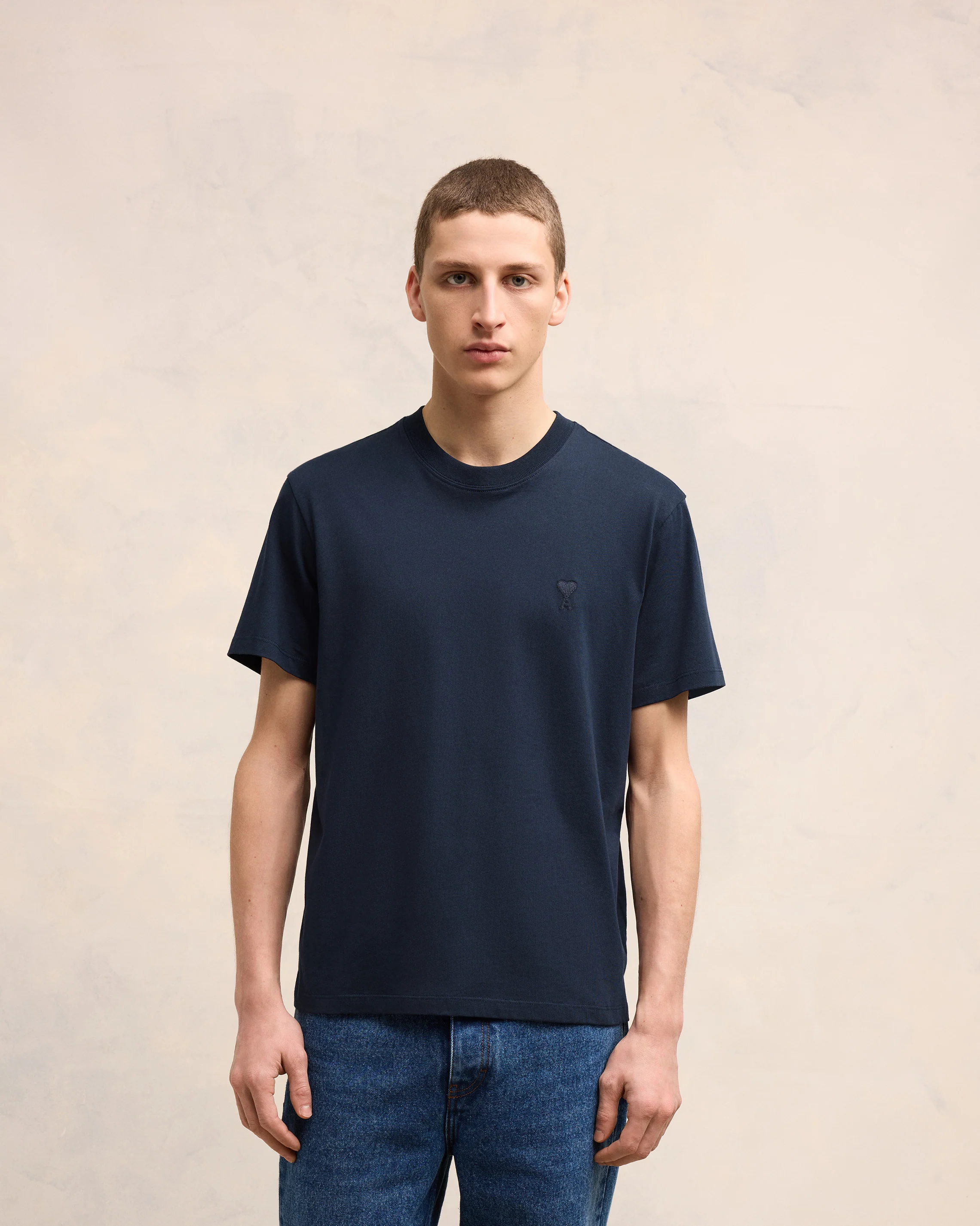 Navy Cotton Ami de Coeur T-Shirt