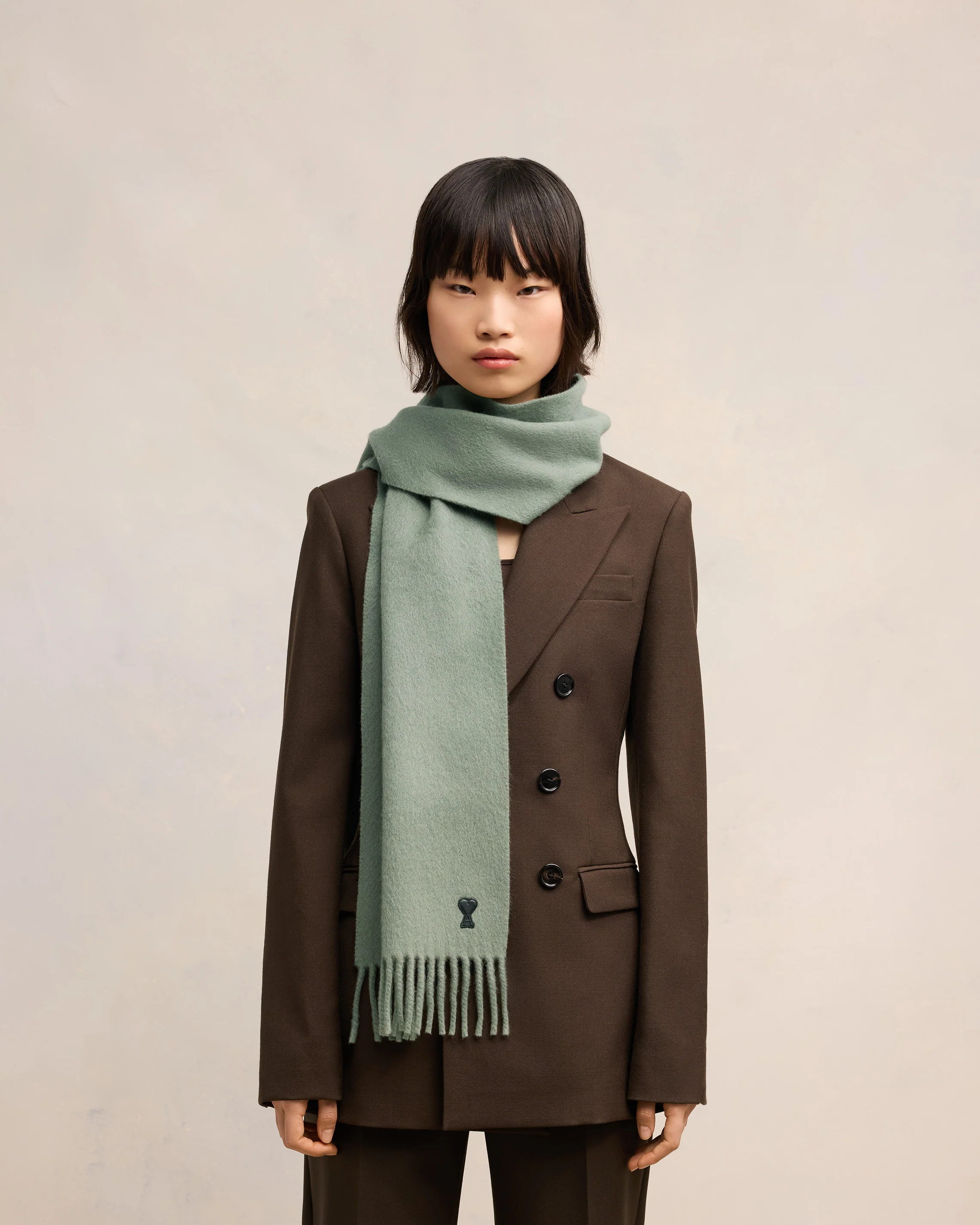 Ami de Coeur Leather Patch Scarf