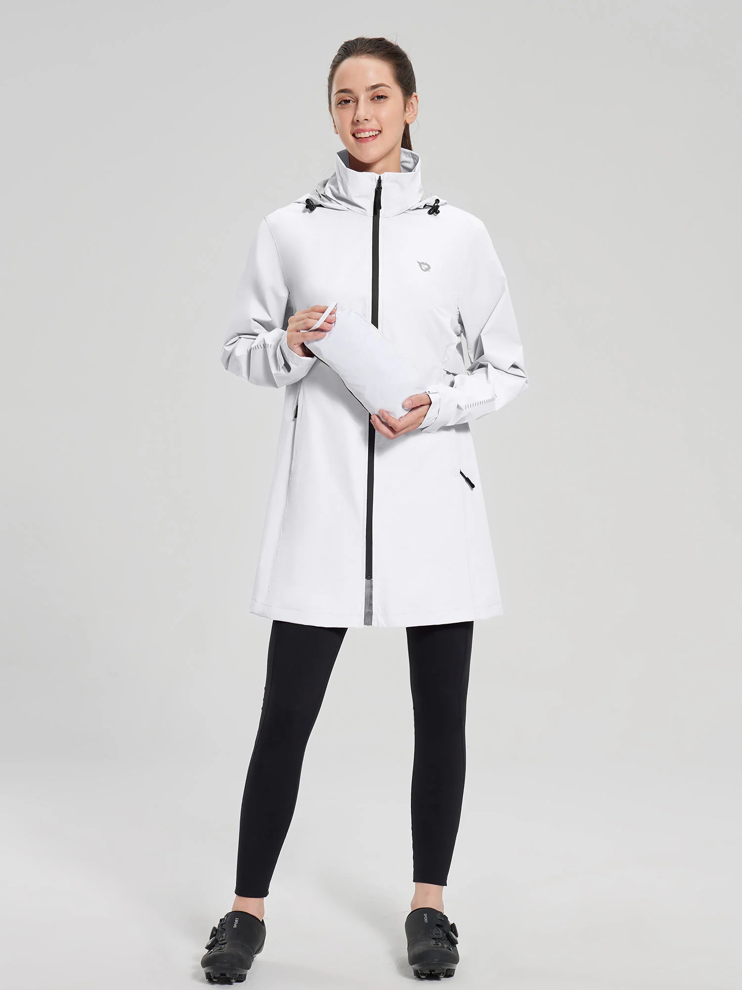 Flyleaf Mid-Length Hooded Waterproof Jacket