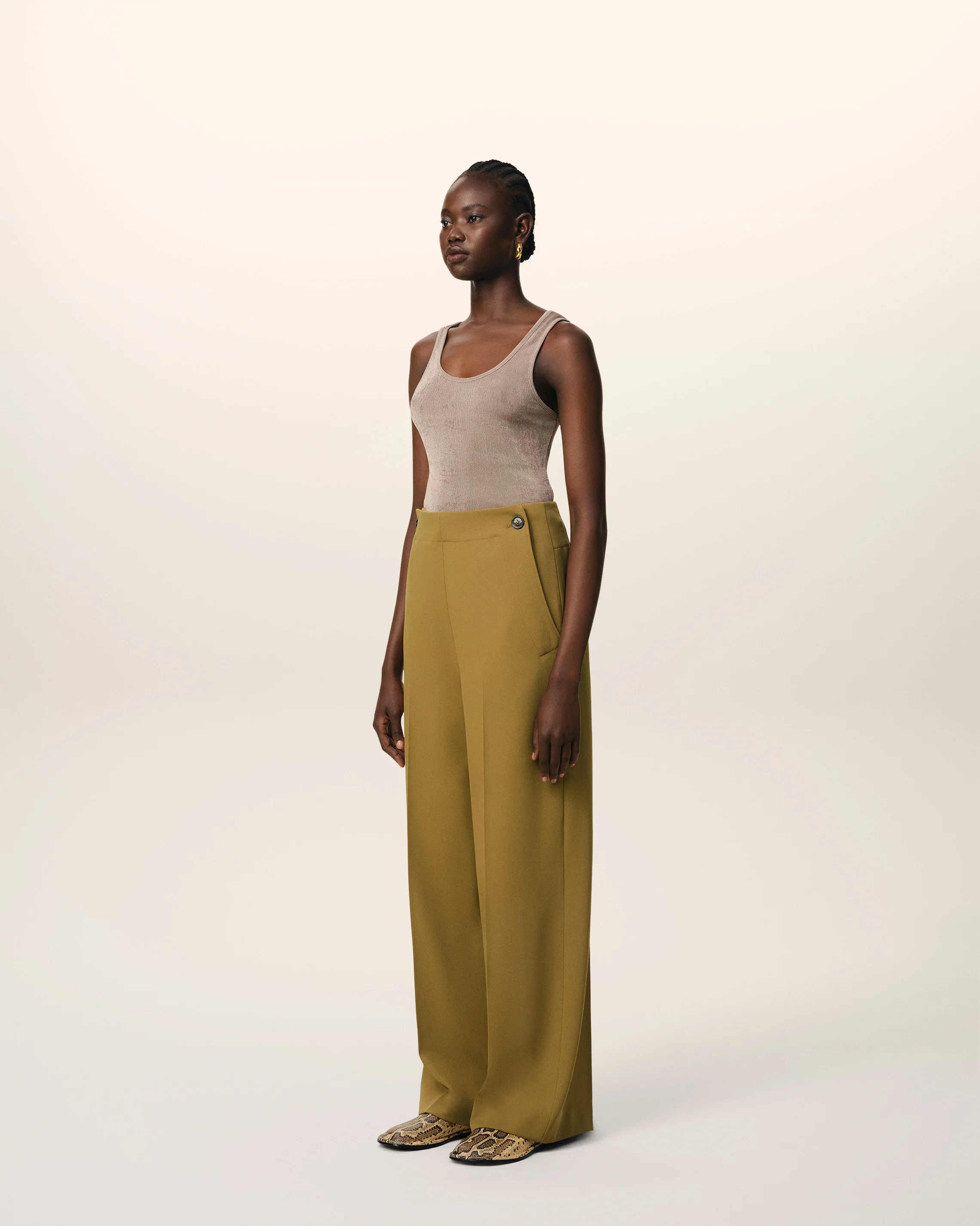 Mustard Wool Sailor Trousers