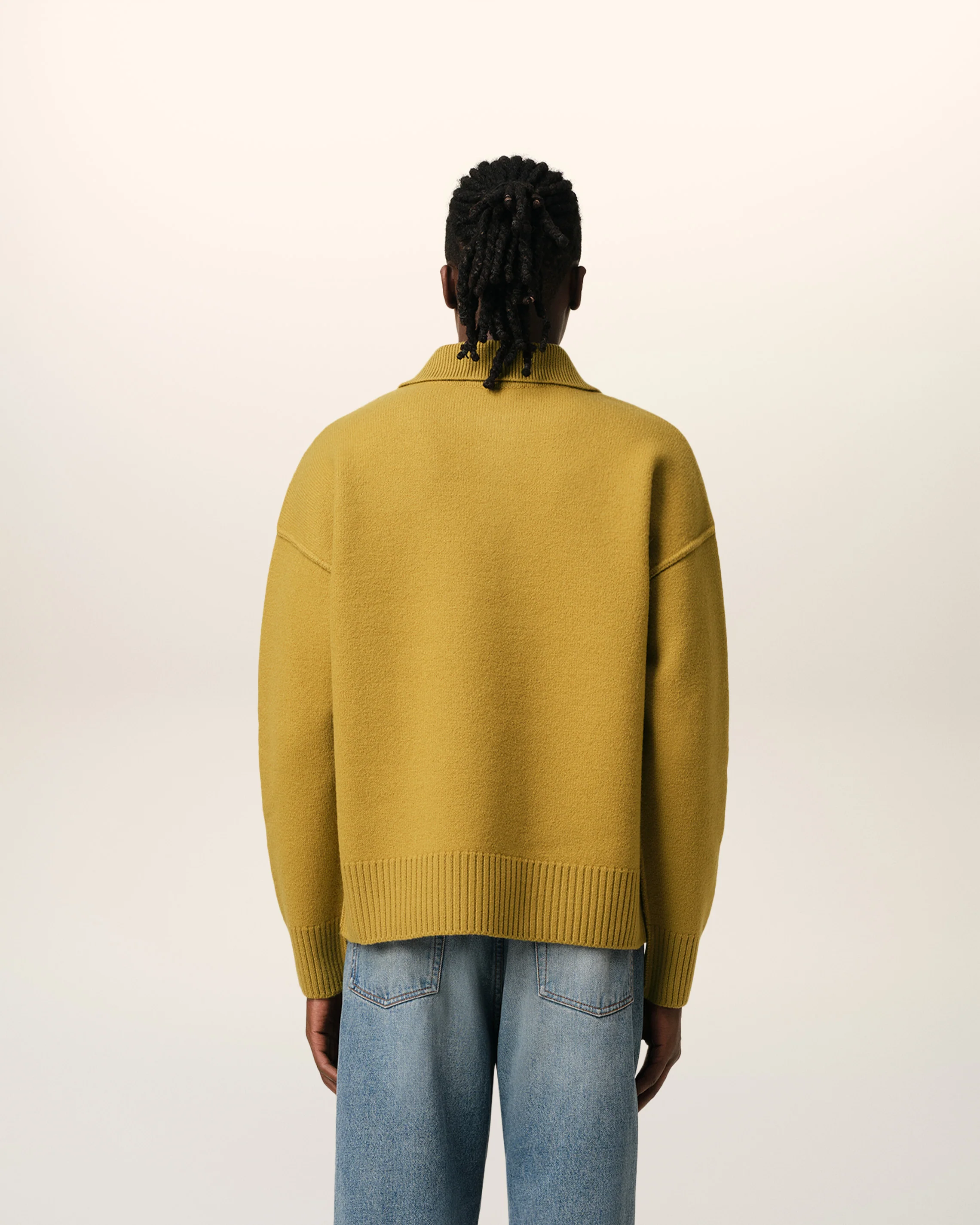 Mustard Wool Ami de Coeur Polo