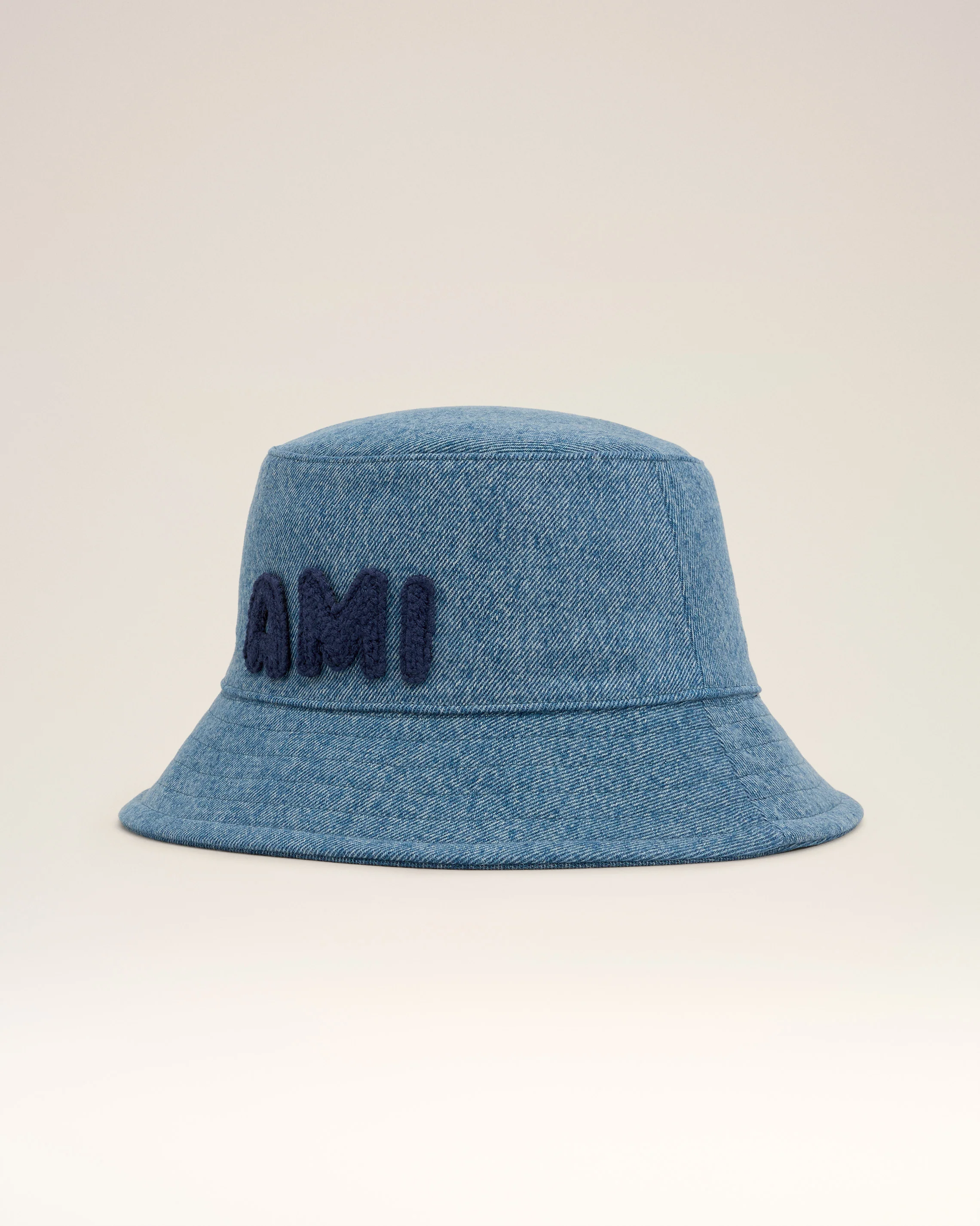 Blue Cotton Ami Paris Patch Bucket Hat