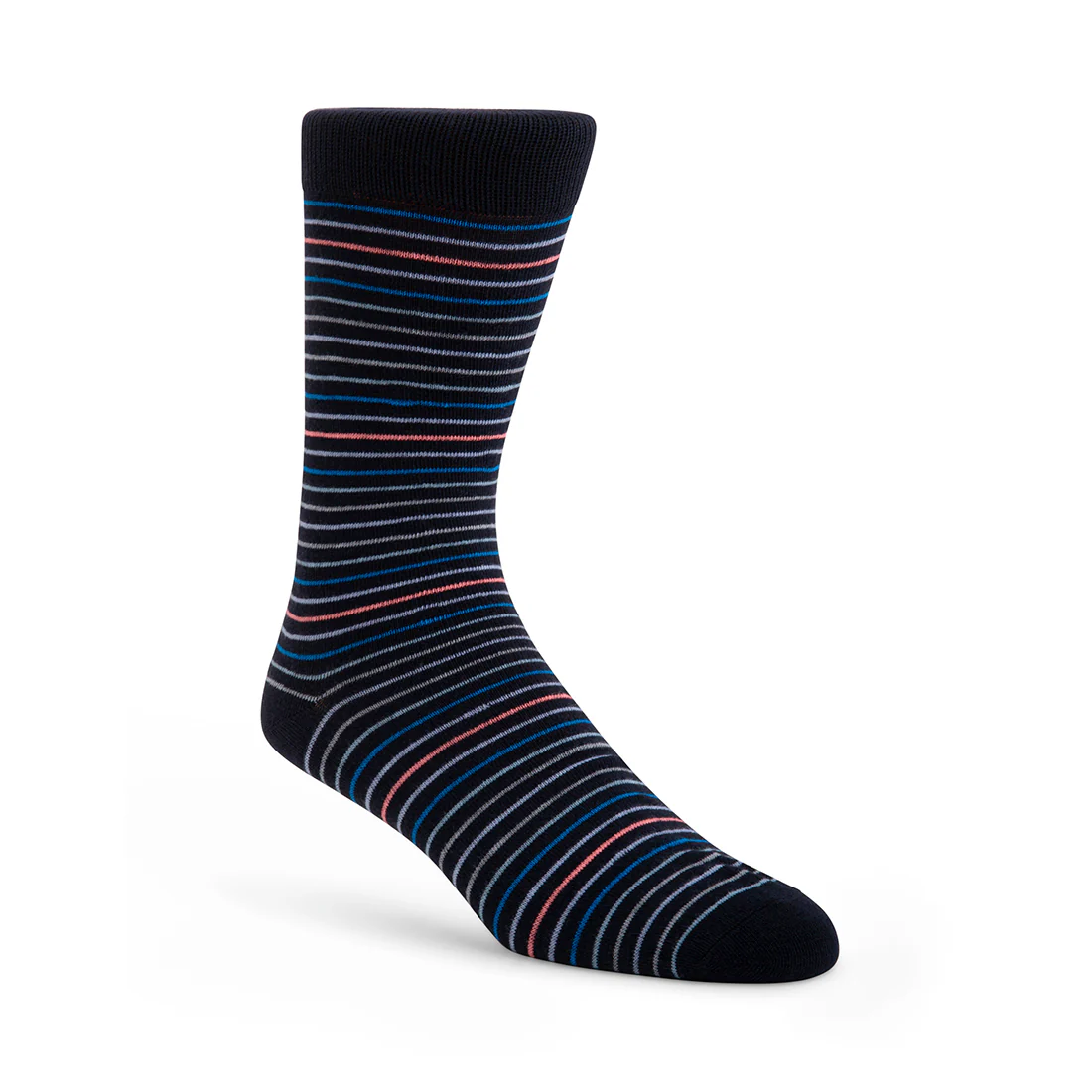 5PK MEN'S BLUE MULTI SOCKS