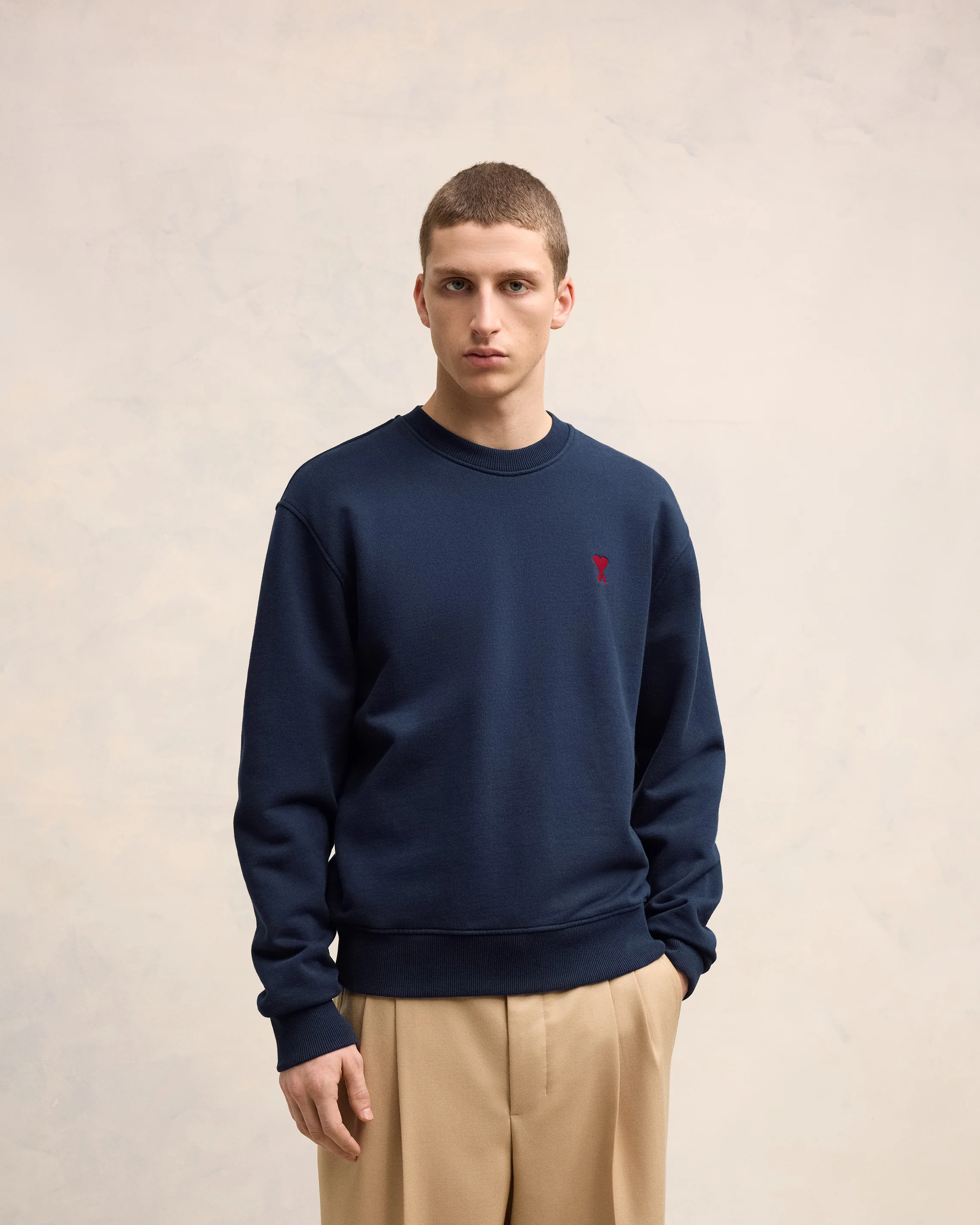 Navy Cotton Ami de Coeur Sweatshirt