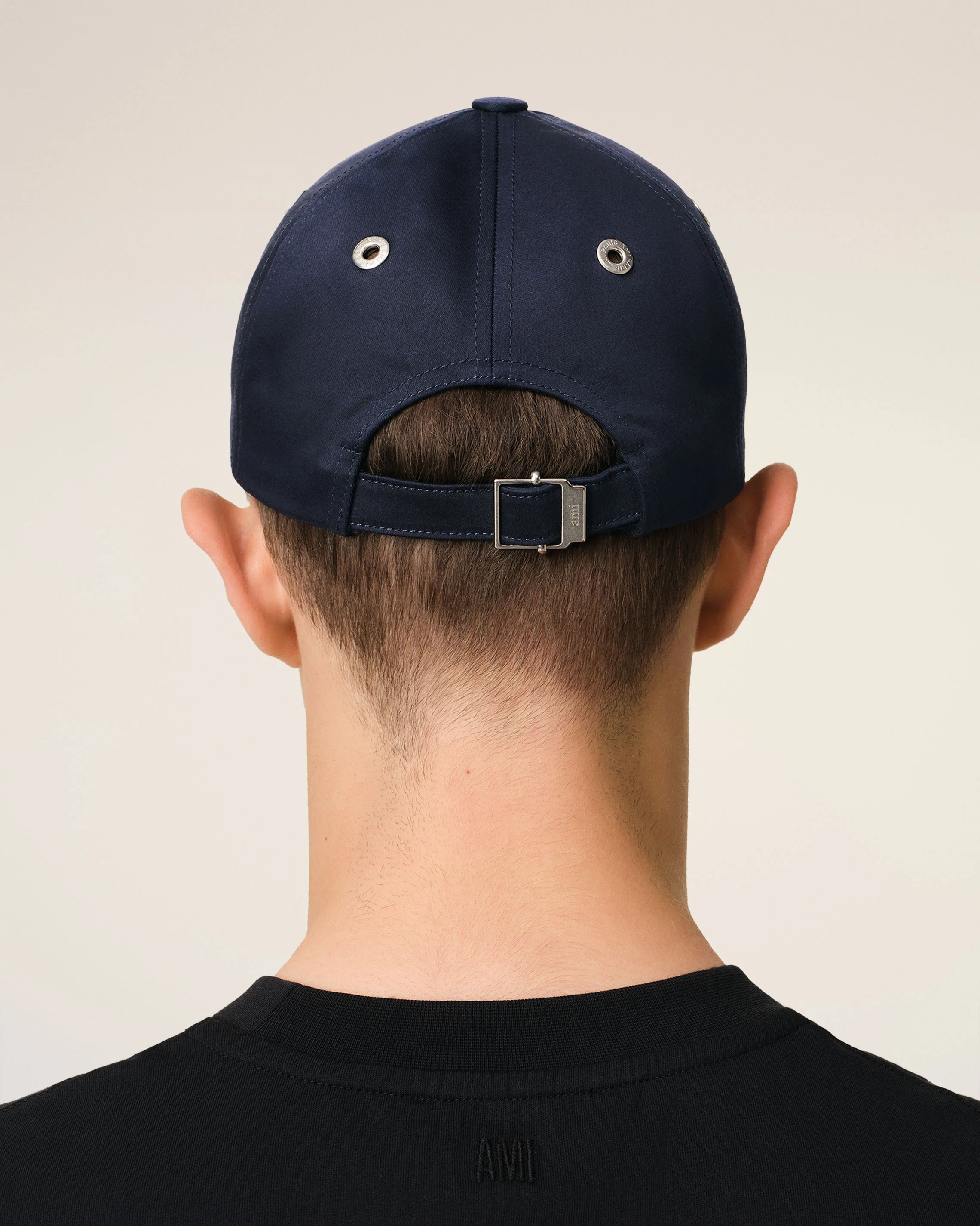 Navy Cotton Tonal Ami de Coeur Embroidery Cap