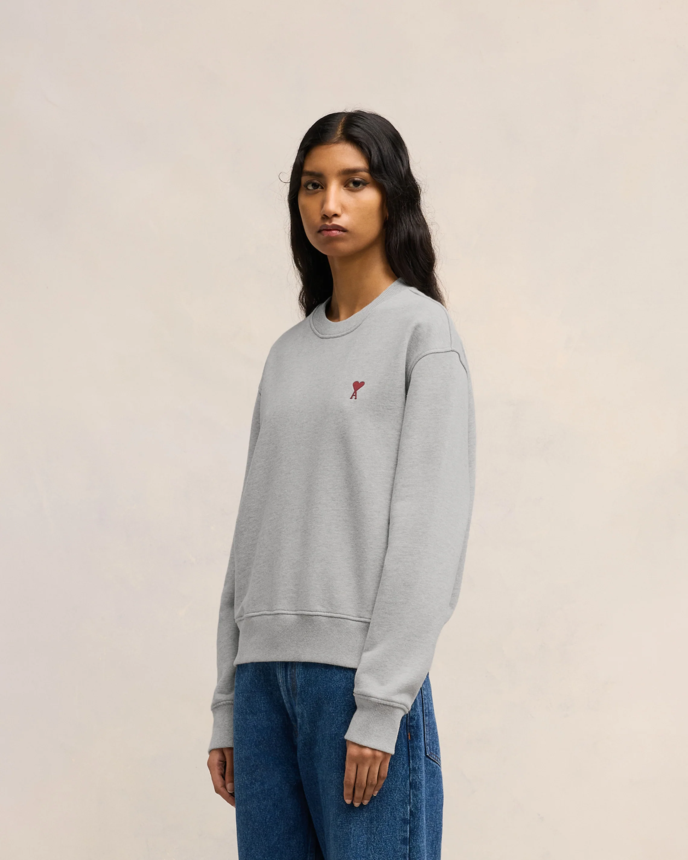 Grey Cotton Ami de Coeur Sweatshirt