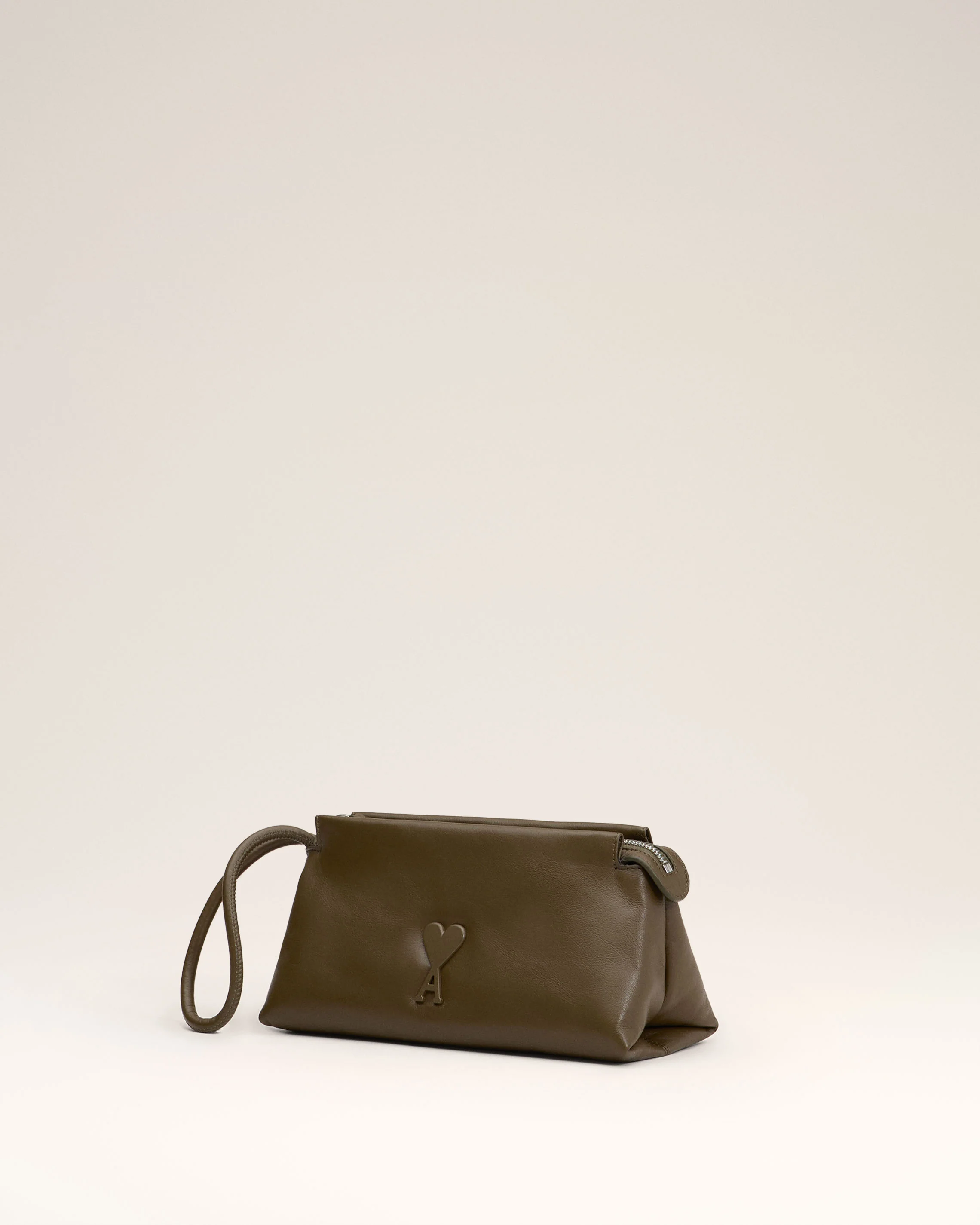 Khaki Leather Voulez-Vous Pouch