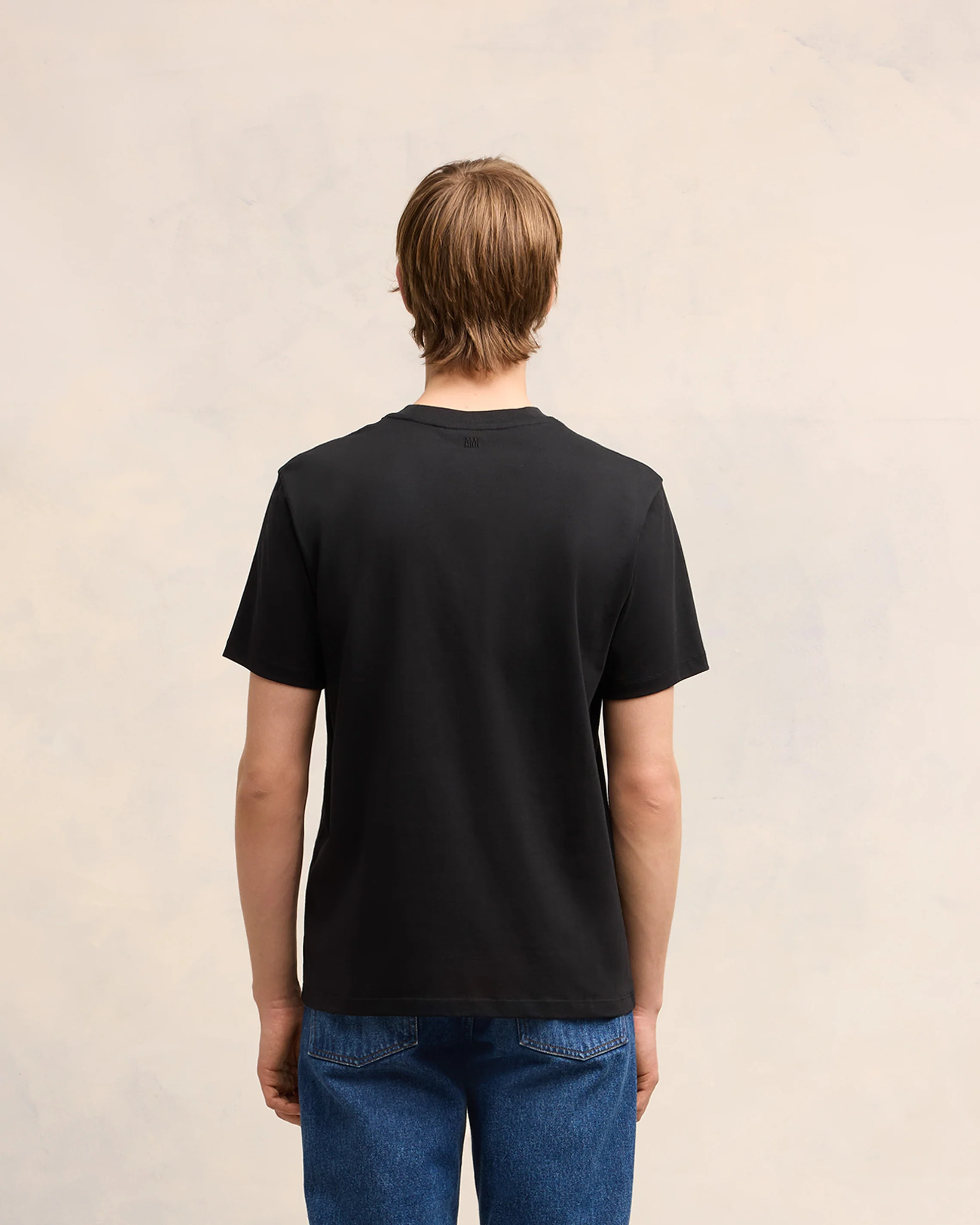 Black Cotton Ami de Coeur T-Shirt
