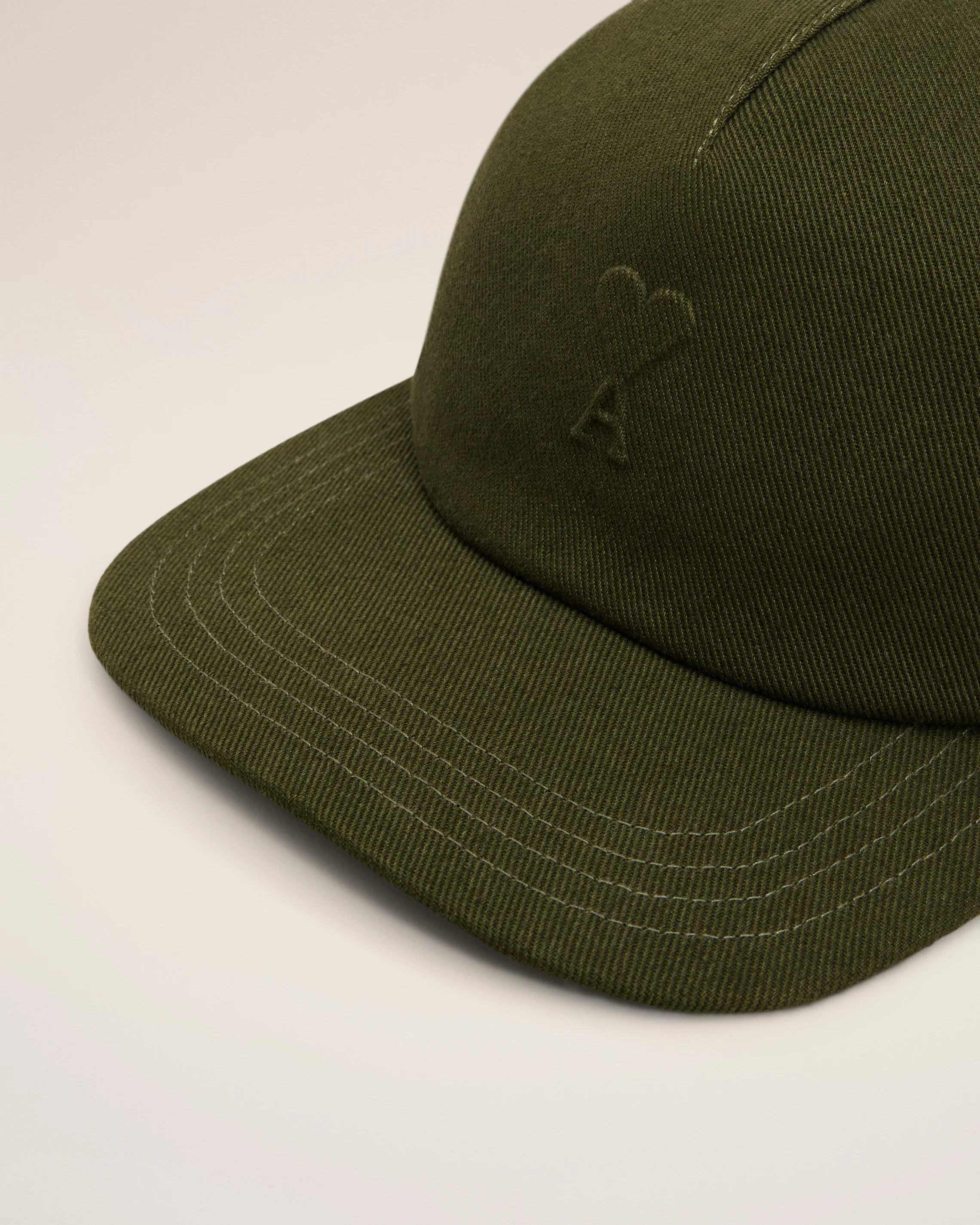 Green Cotton Embossed Ami de Coeur Cap