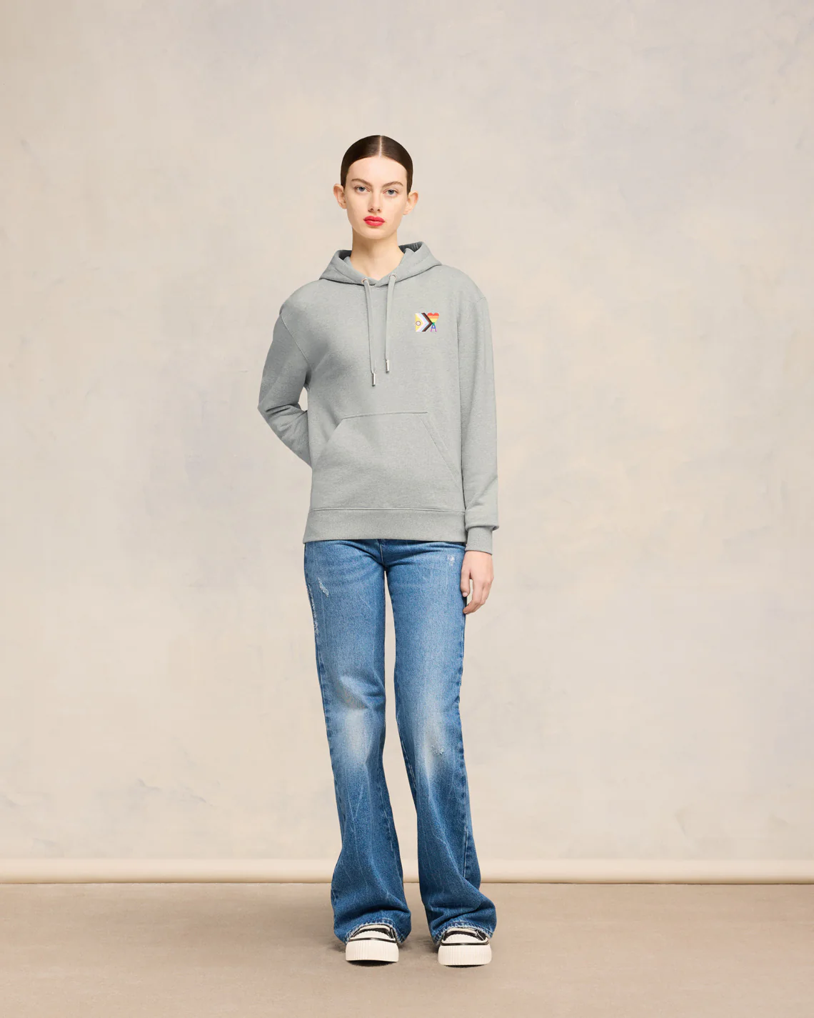 Rainbow Ami de Coeur Classic Fit Hoodie