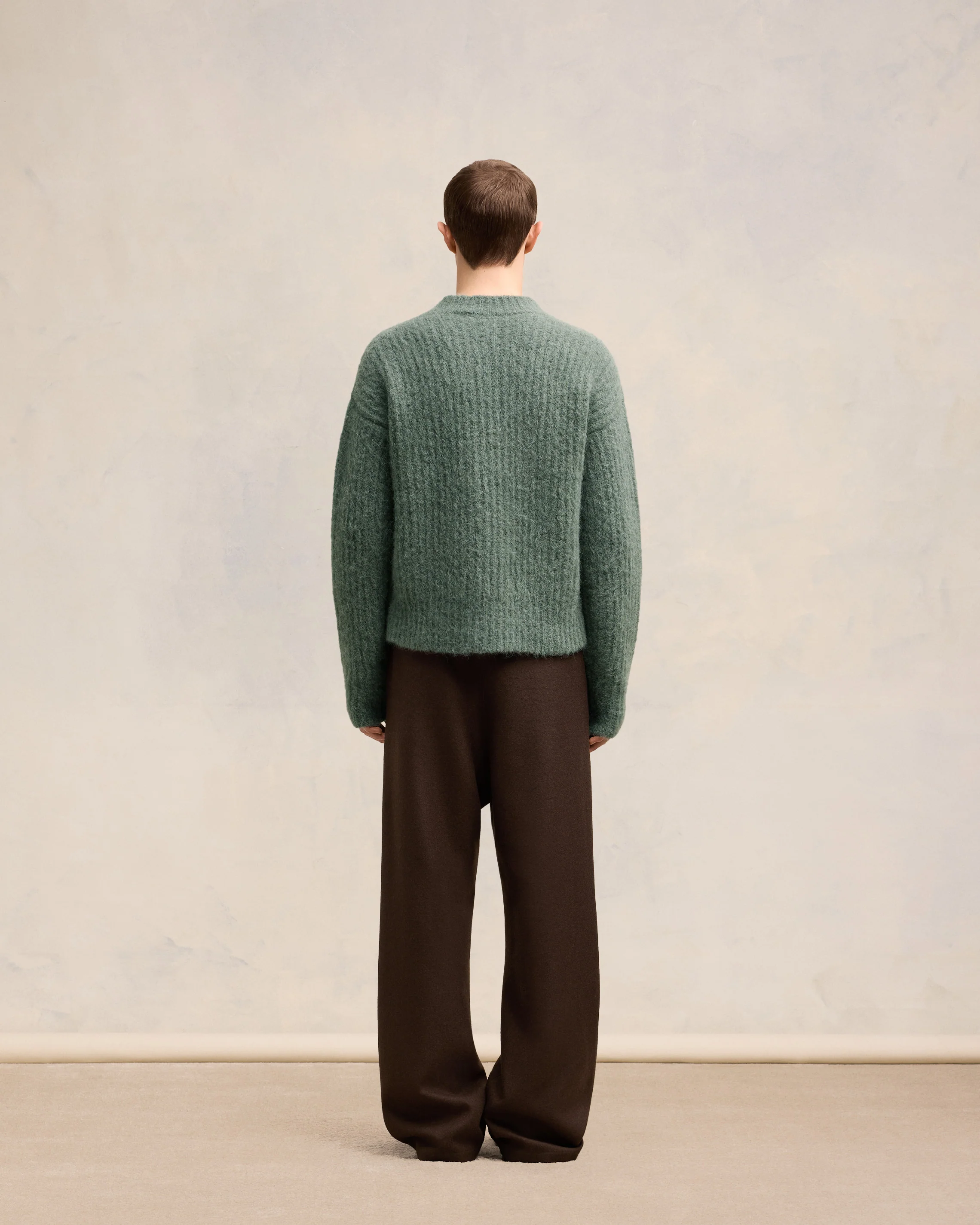 Alpaca Mohair Ribbed Sweater