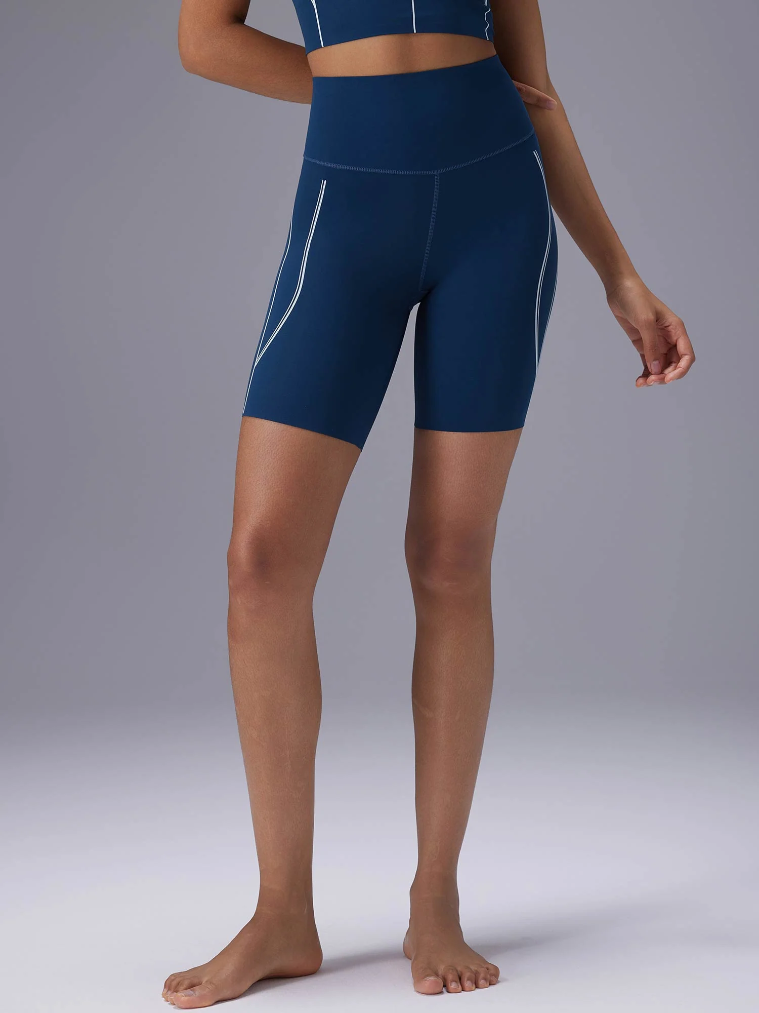 Freeleaf 8 High Rise Stripe Print Shorts