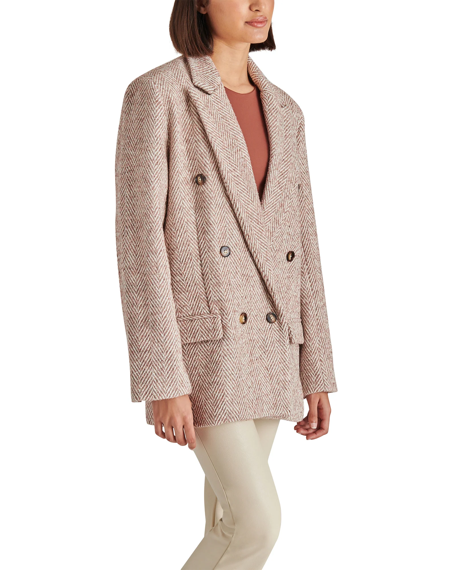 DARCIE DOUBLE BREASTED BLAZER BROWN MULTI