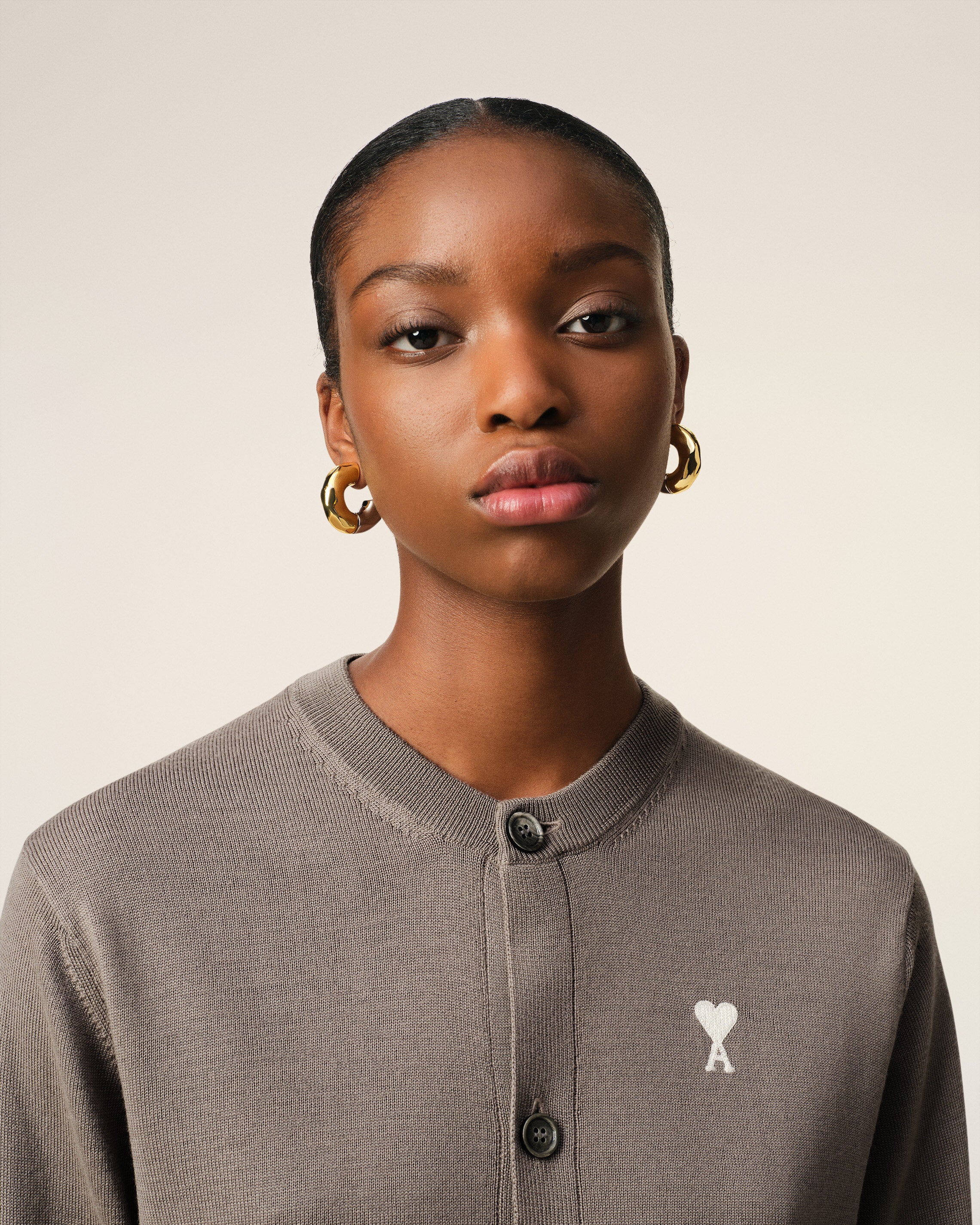 Beige Wool Ami de Coeur Cardigan