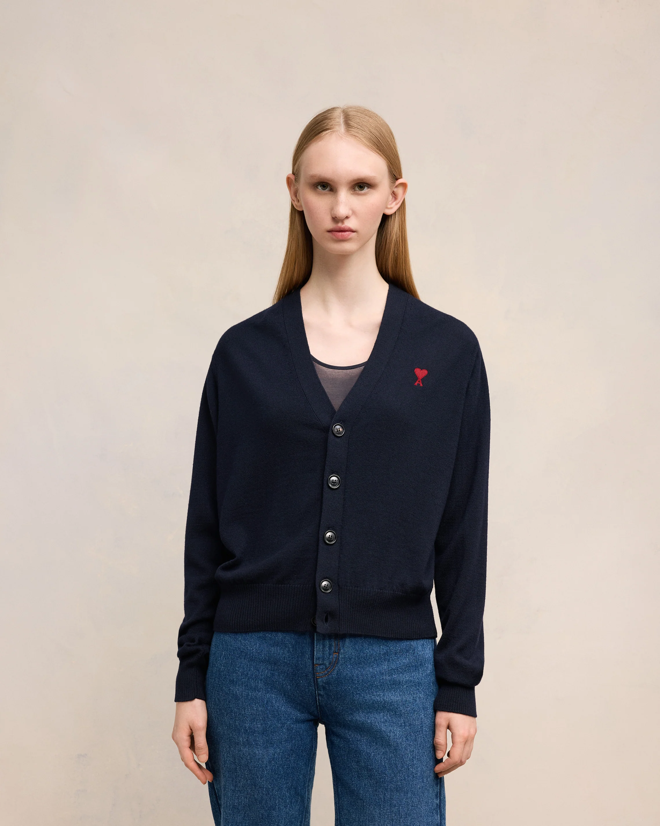 Navy Wool Ami de Coeur Cardigan