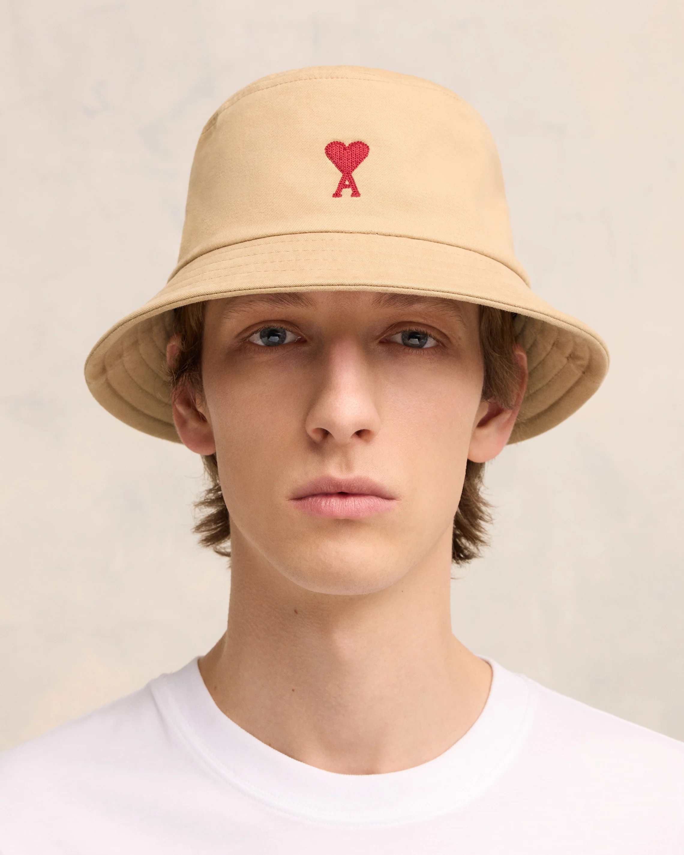 Red Ami de Coeur Embroidery Bucket Hat