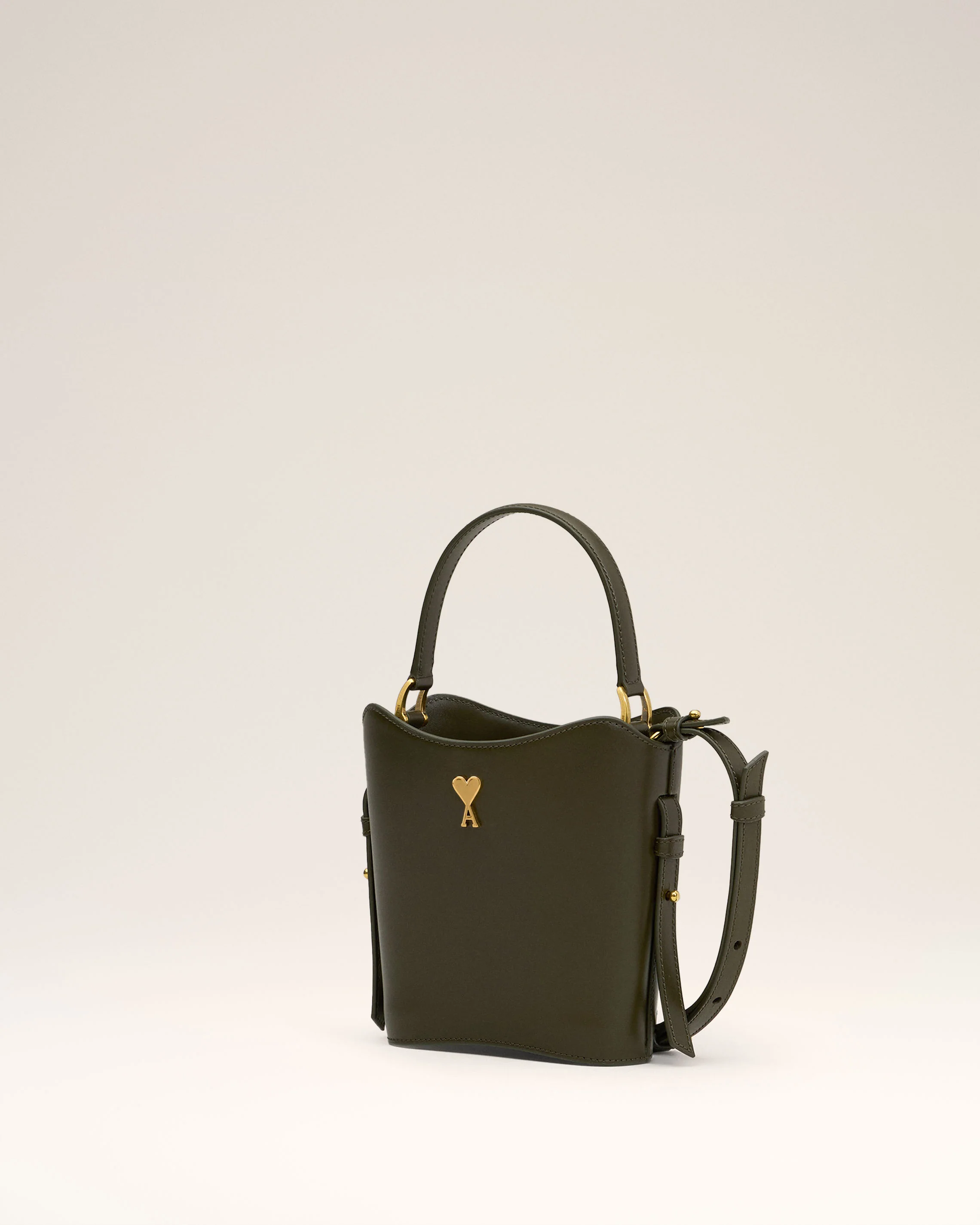 Green Leather Mini Paris Paris Bucket Bag