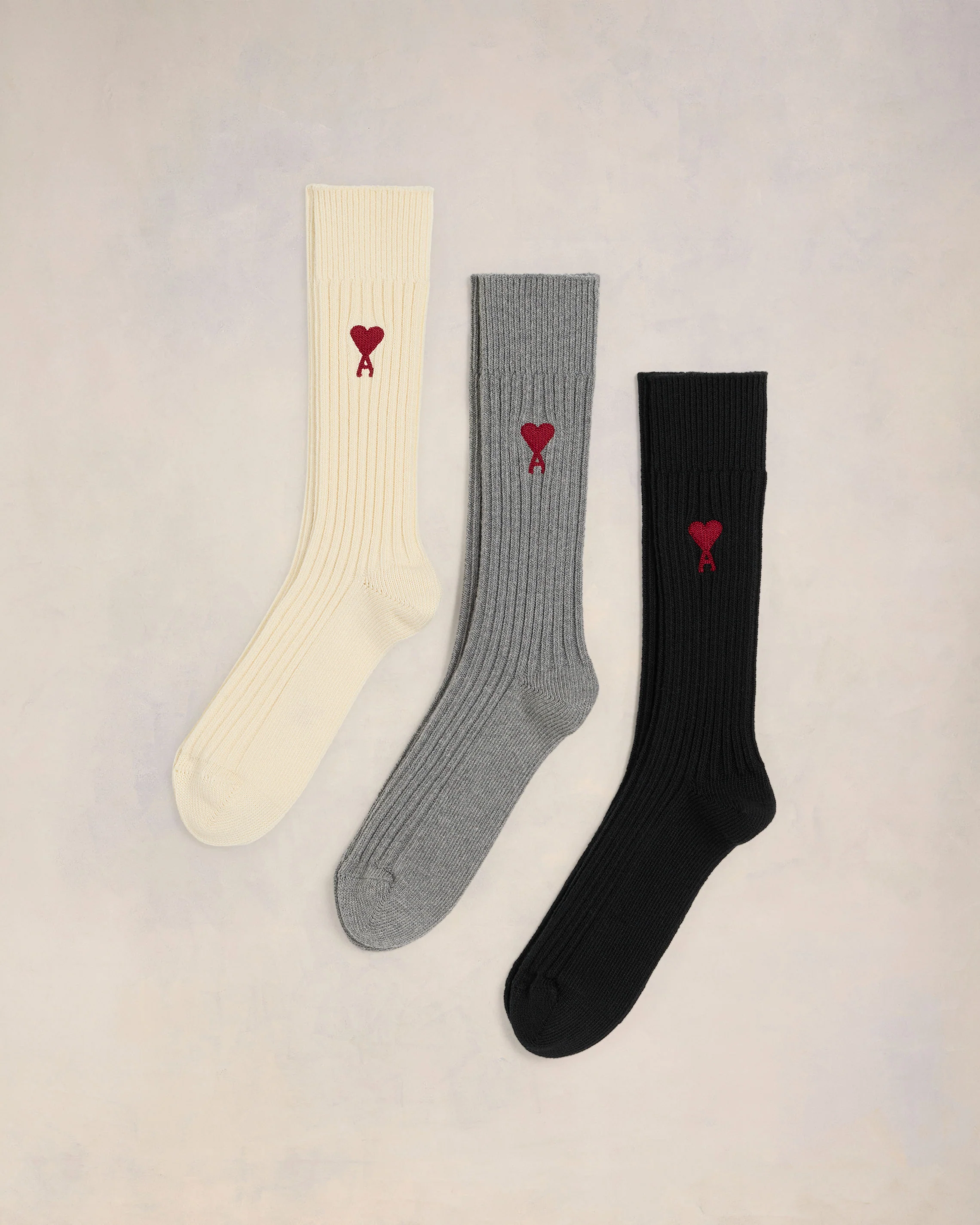 Tricolor Cotton Three Pack Socks