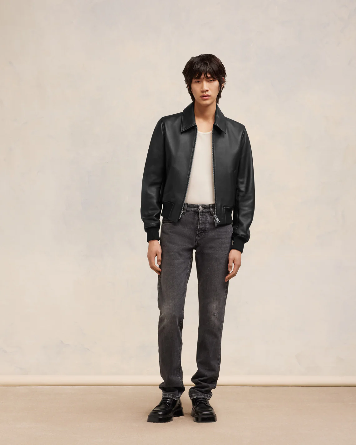 Zipped Leather Jacket