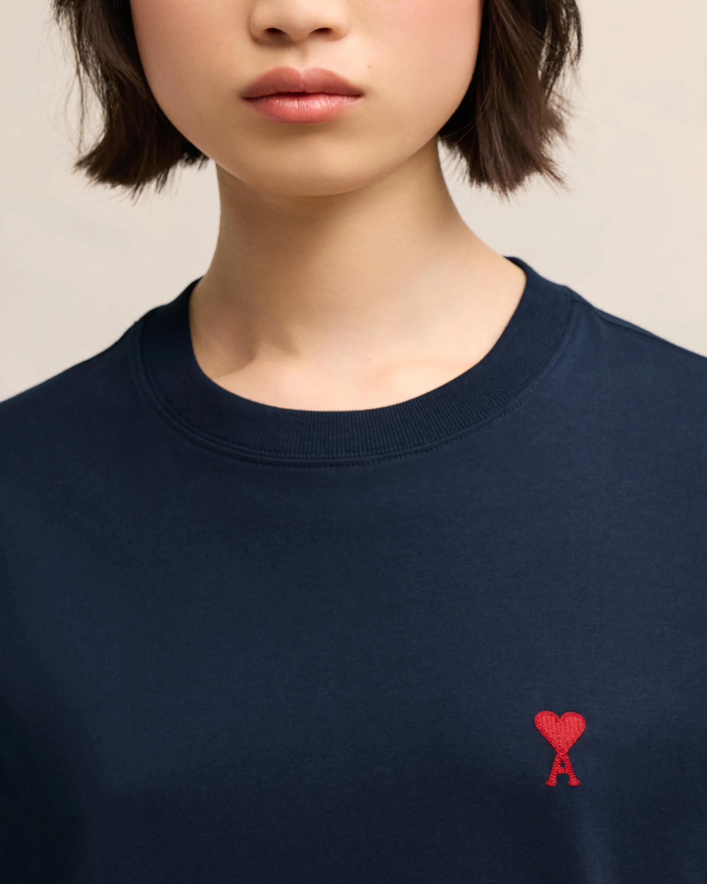 Navy Cotton Ami de Cœur T-Shirt