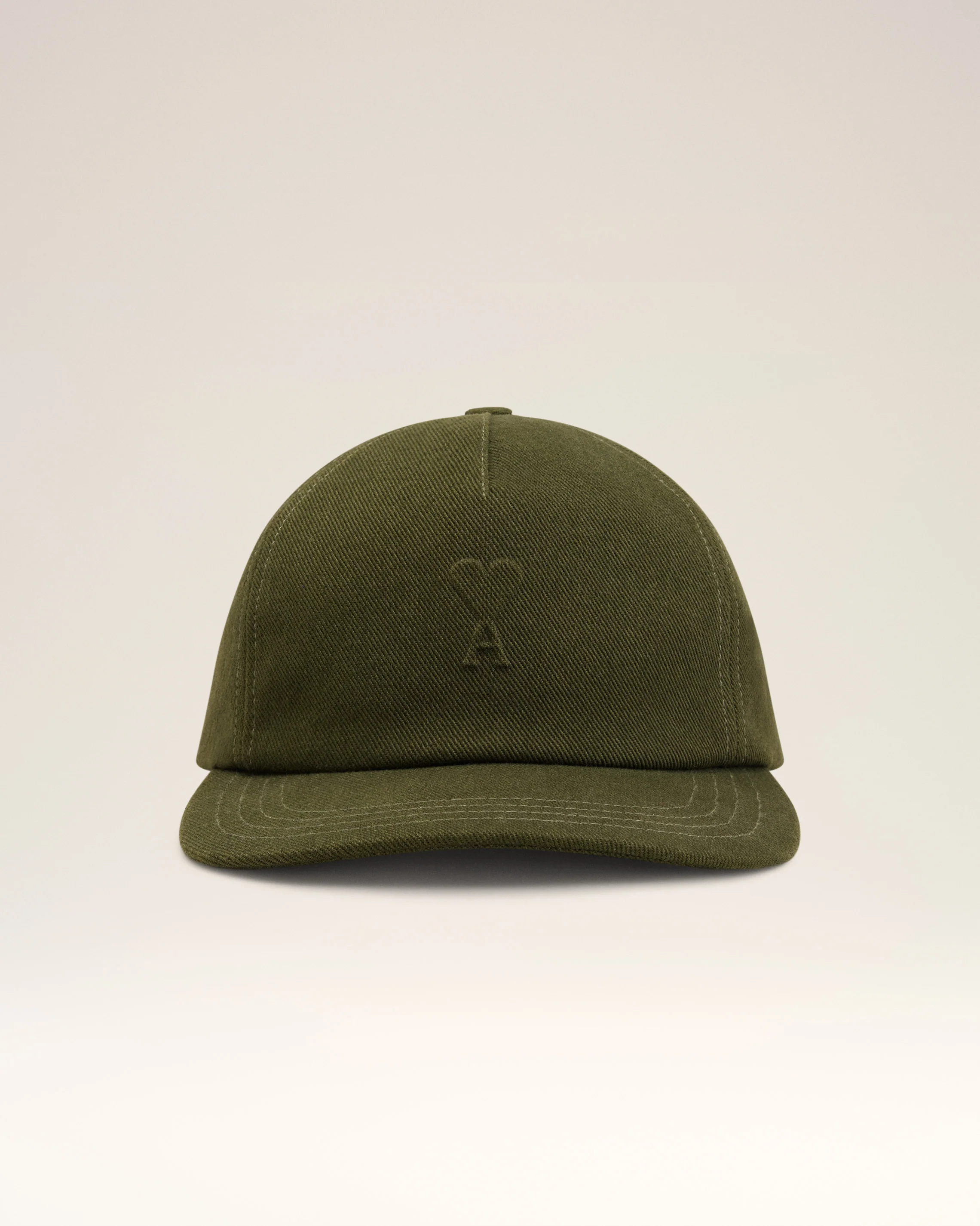 Green Cotton Embossed Ami de Coeur Cap