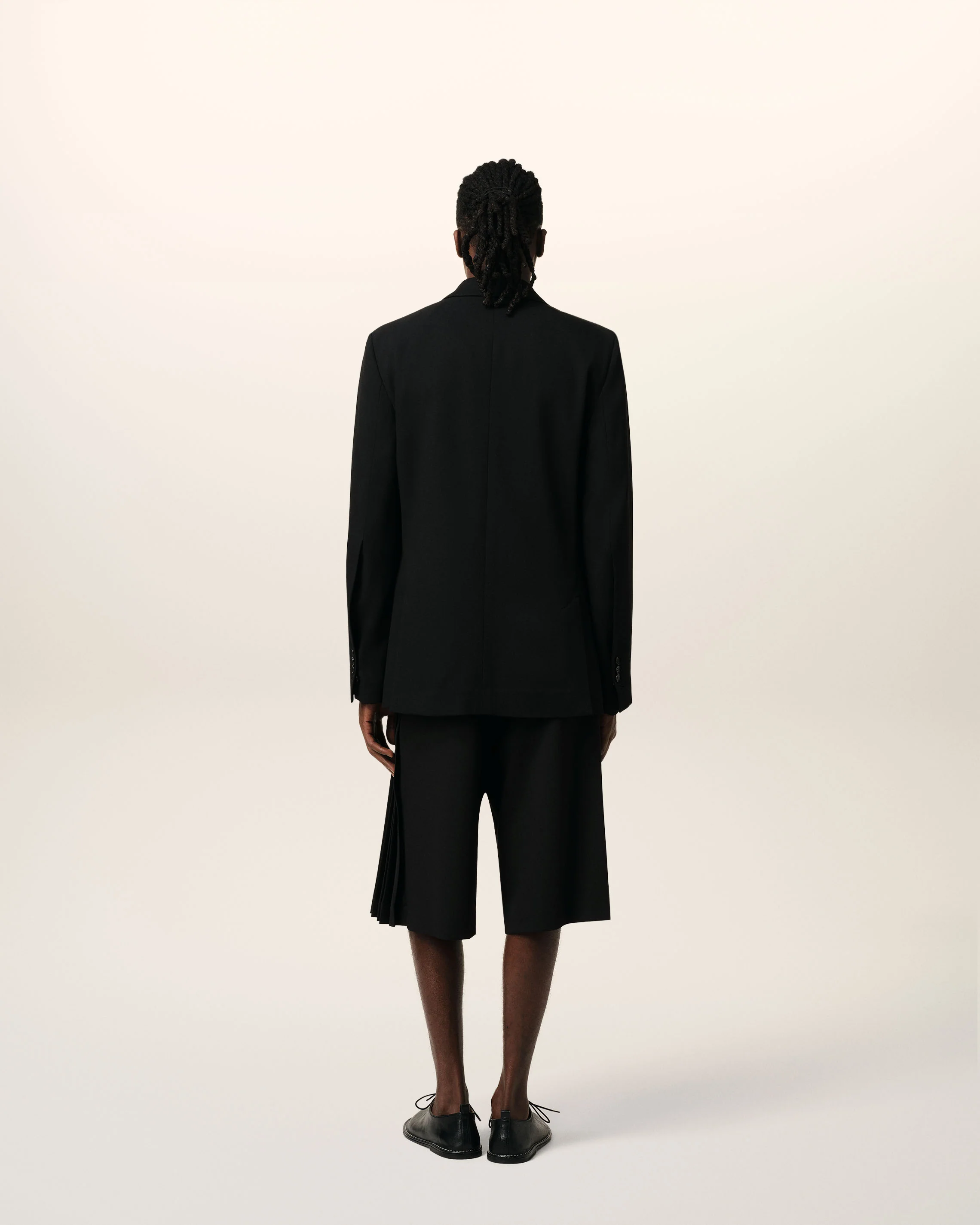 Black Wool Semi-Lined Jacket