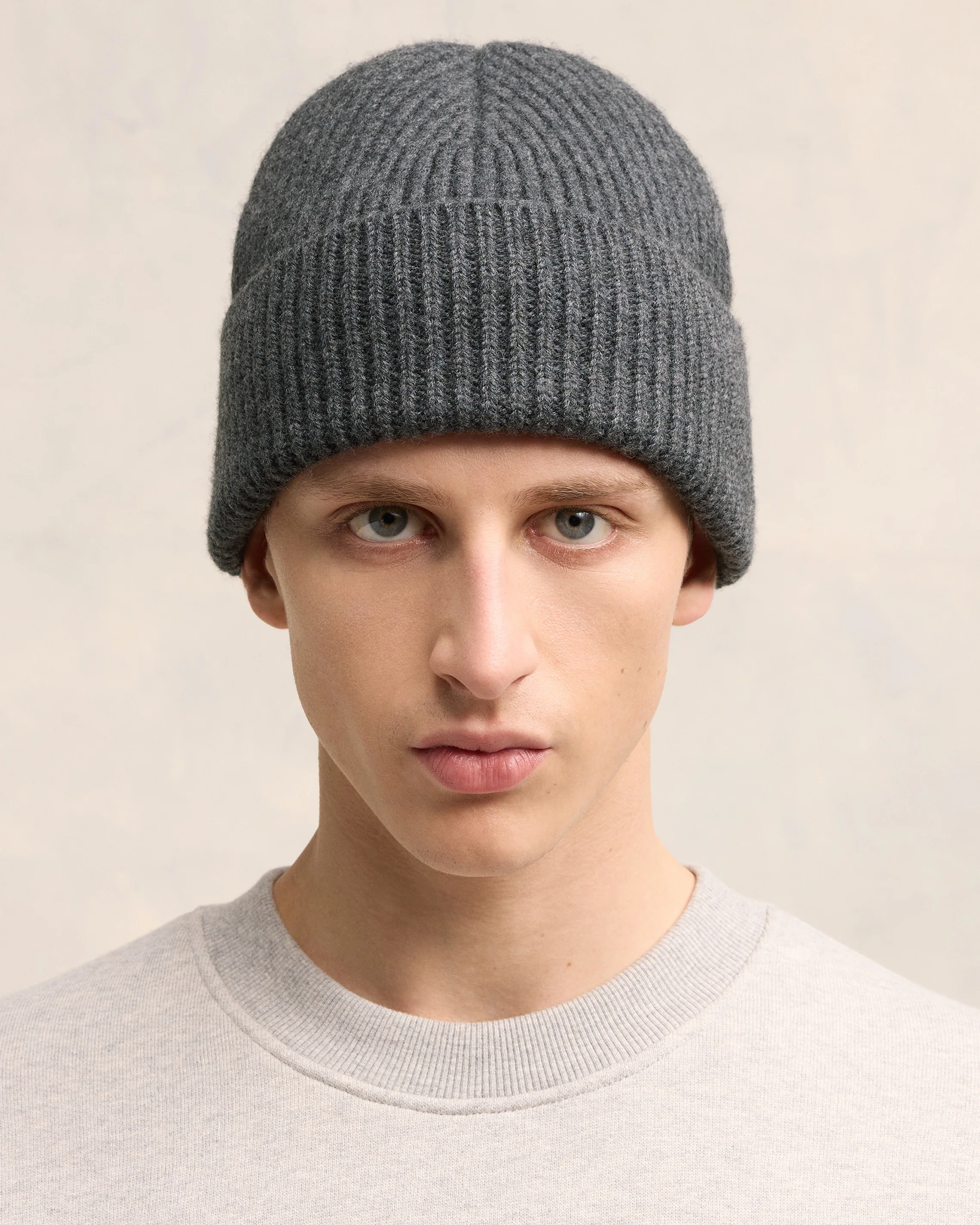 Grey Wool Ami de Coeur Beanie