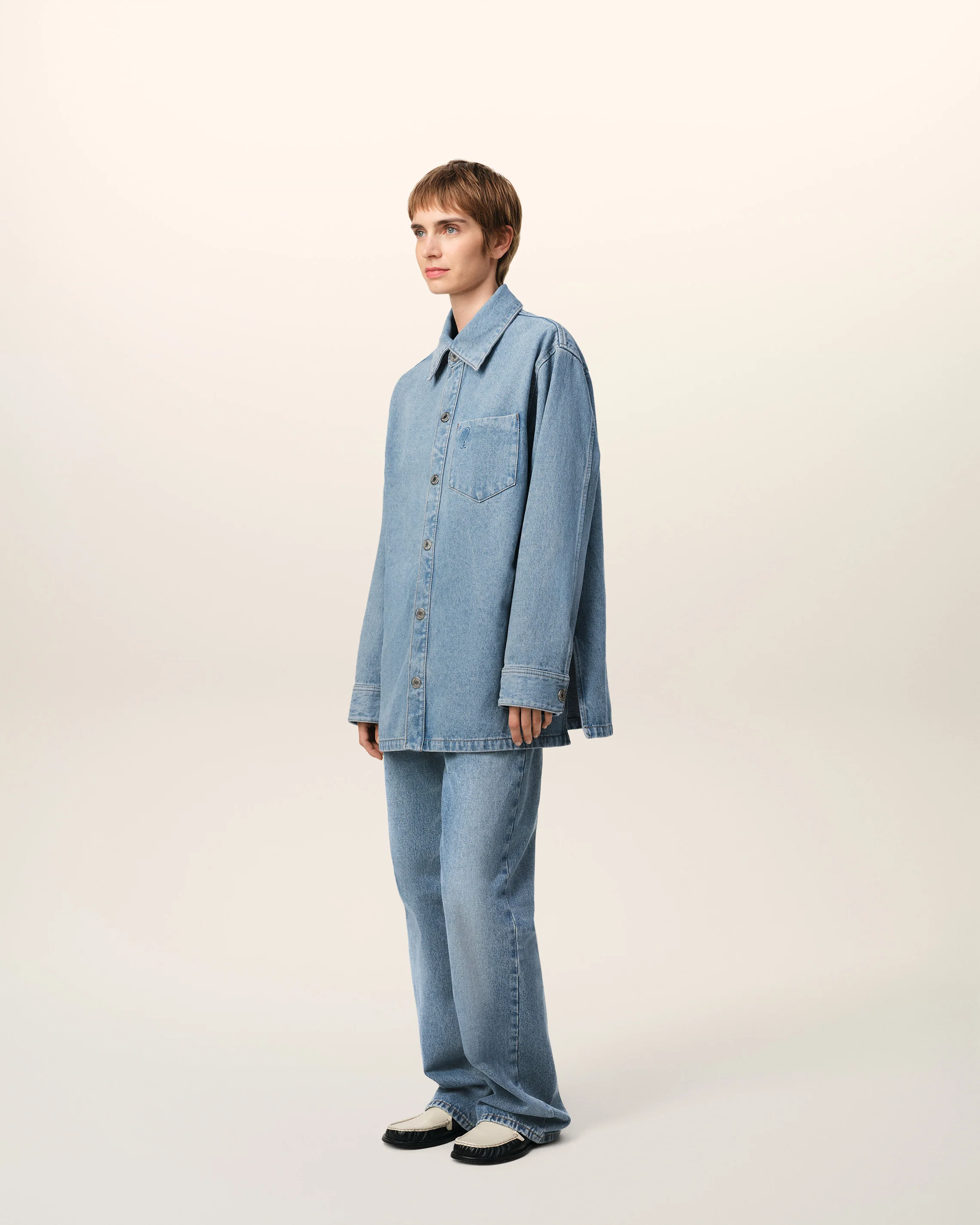 Blue Cotton Ami de Coeur Overshirt