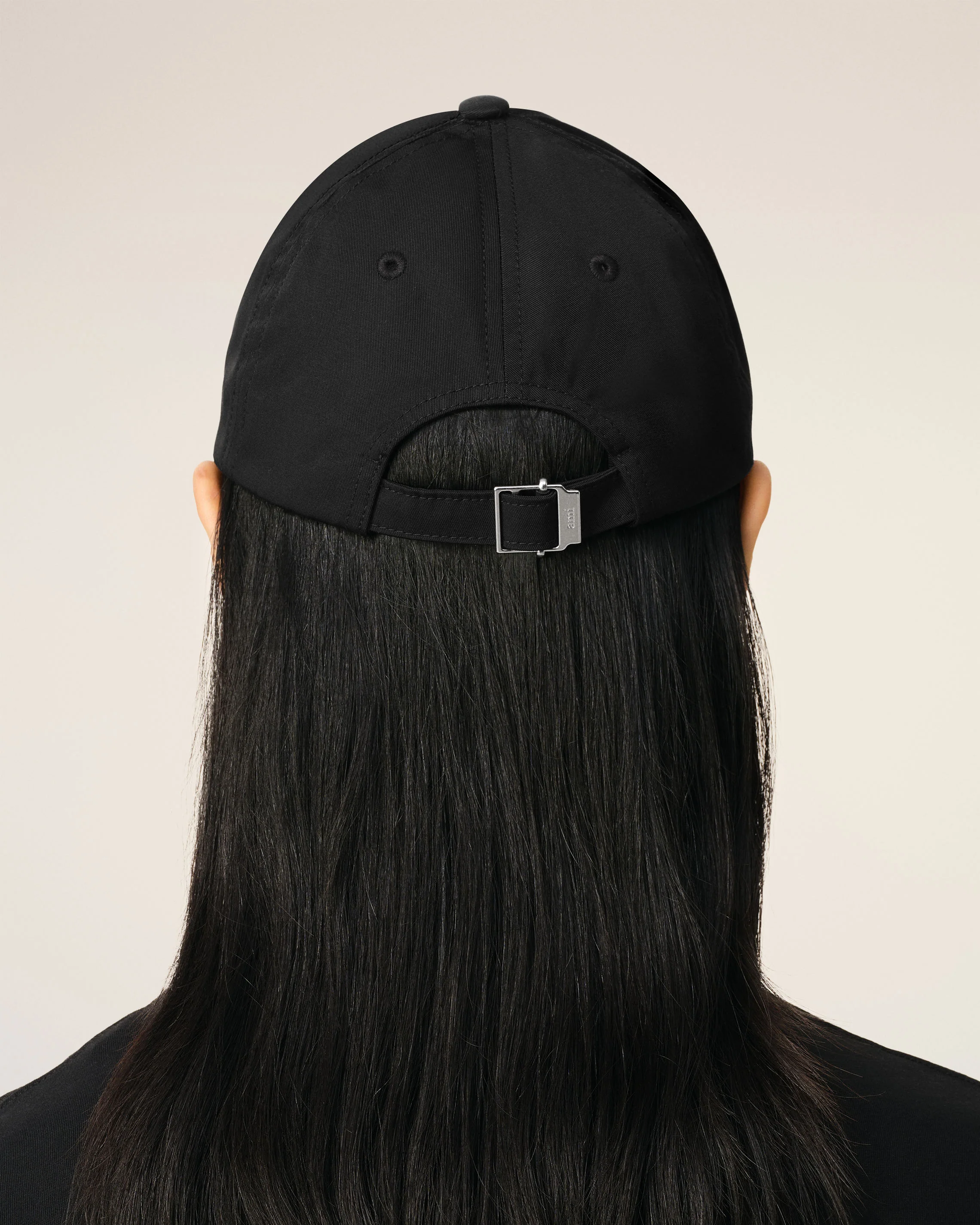 Black Twill Ami de Coeur Stud Cap