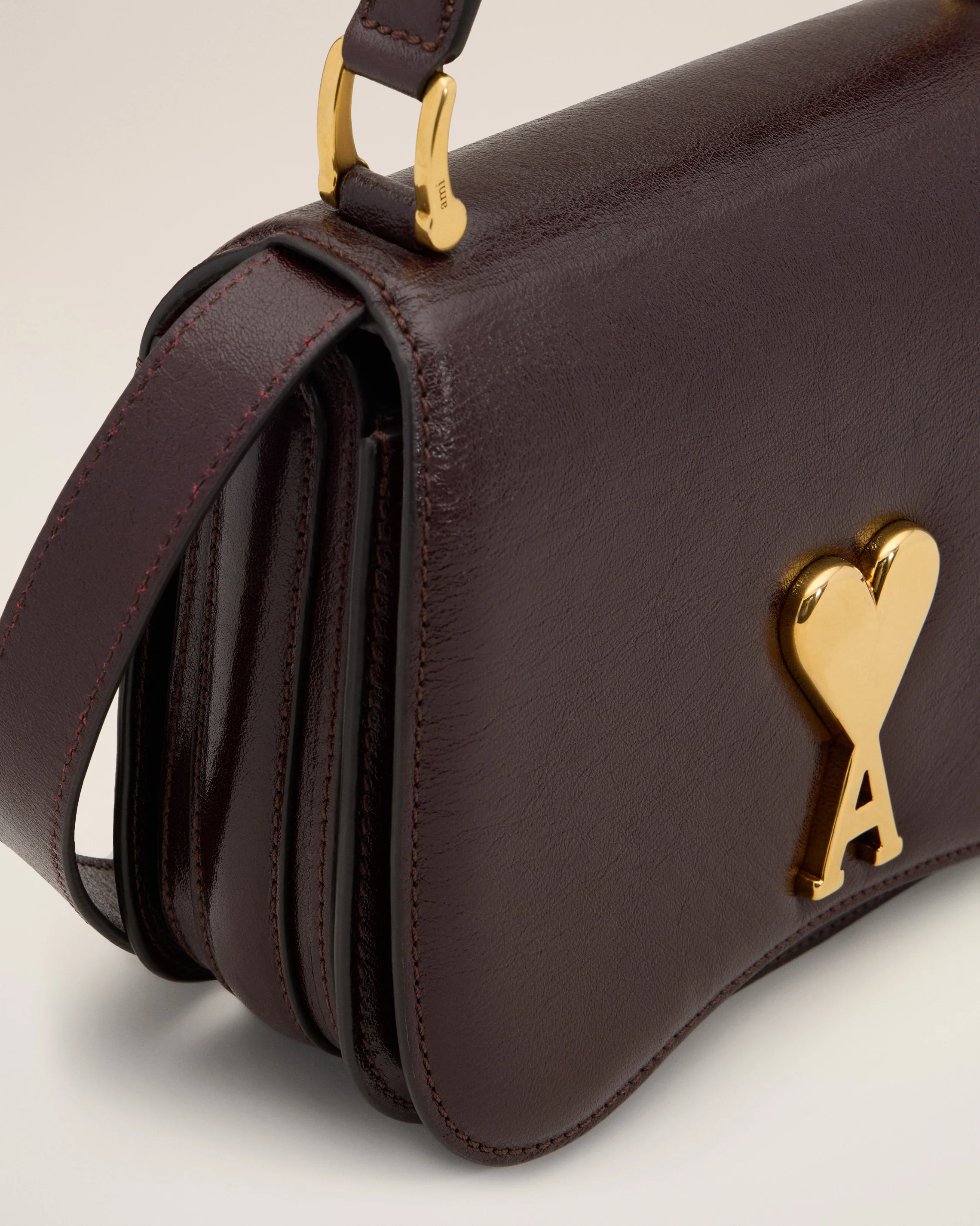 Burgundy Leather Top Handle Paris Paris Bag