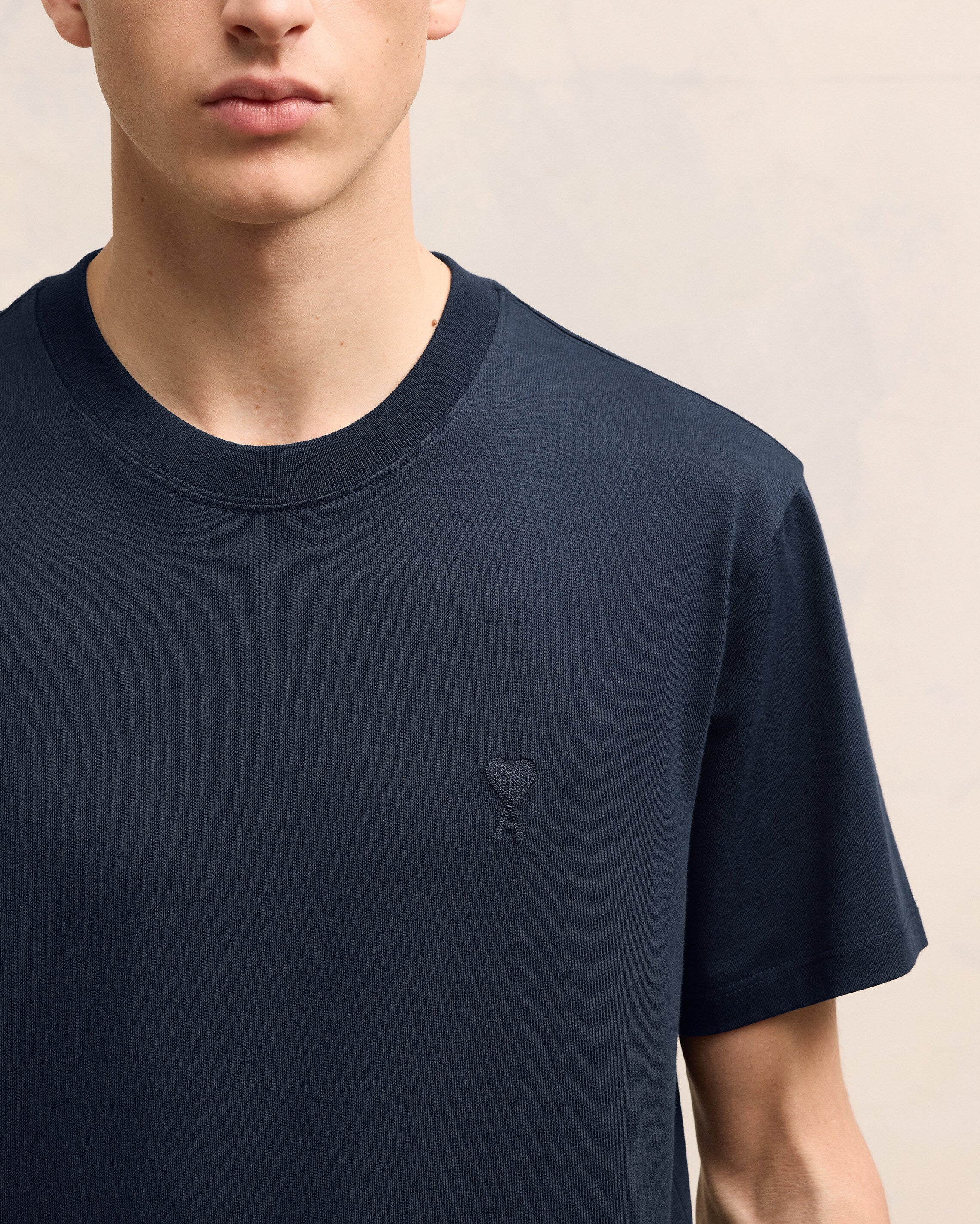 Navy Cotton Ami de Coeur T-Shirt